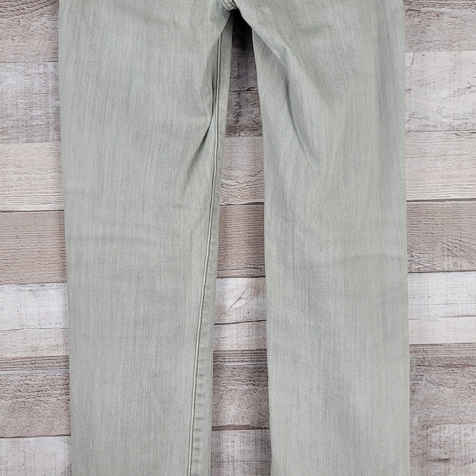 Womens Jeans Size 1 Gap Slim Straight Low Rise Grey Bleached Distressed Puckered