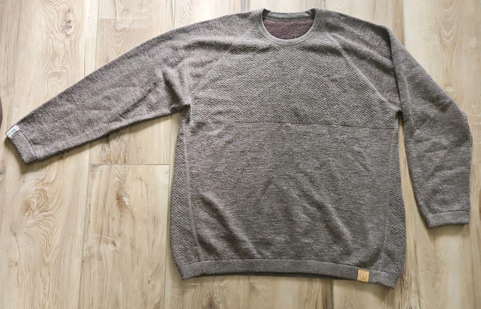 Paka Baby Alpaca Blend Mens Size XXL Brown Crew Neck Sweater-Soft