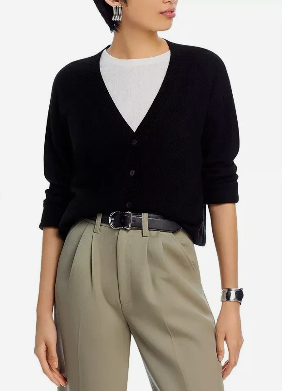 C by Designed Brand Women’s Cashmere V Neck Cardigan Black Size XXL 00021