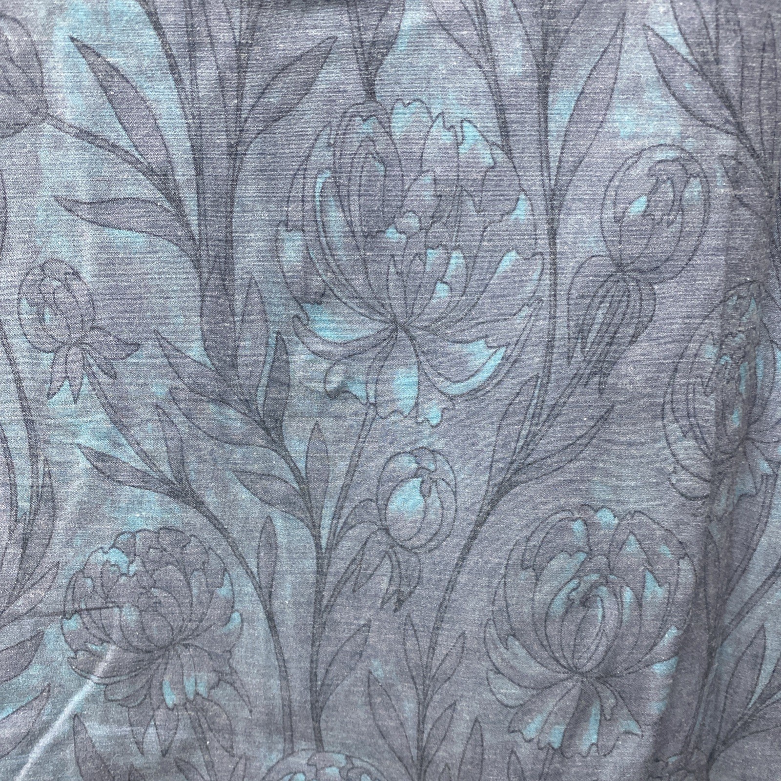 Into The AM Relaxed Button Up Blue Tonal Floral Short Sleeve Casual Mens 2XL