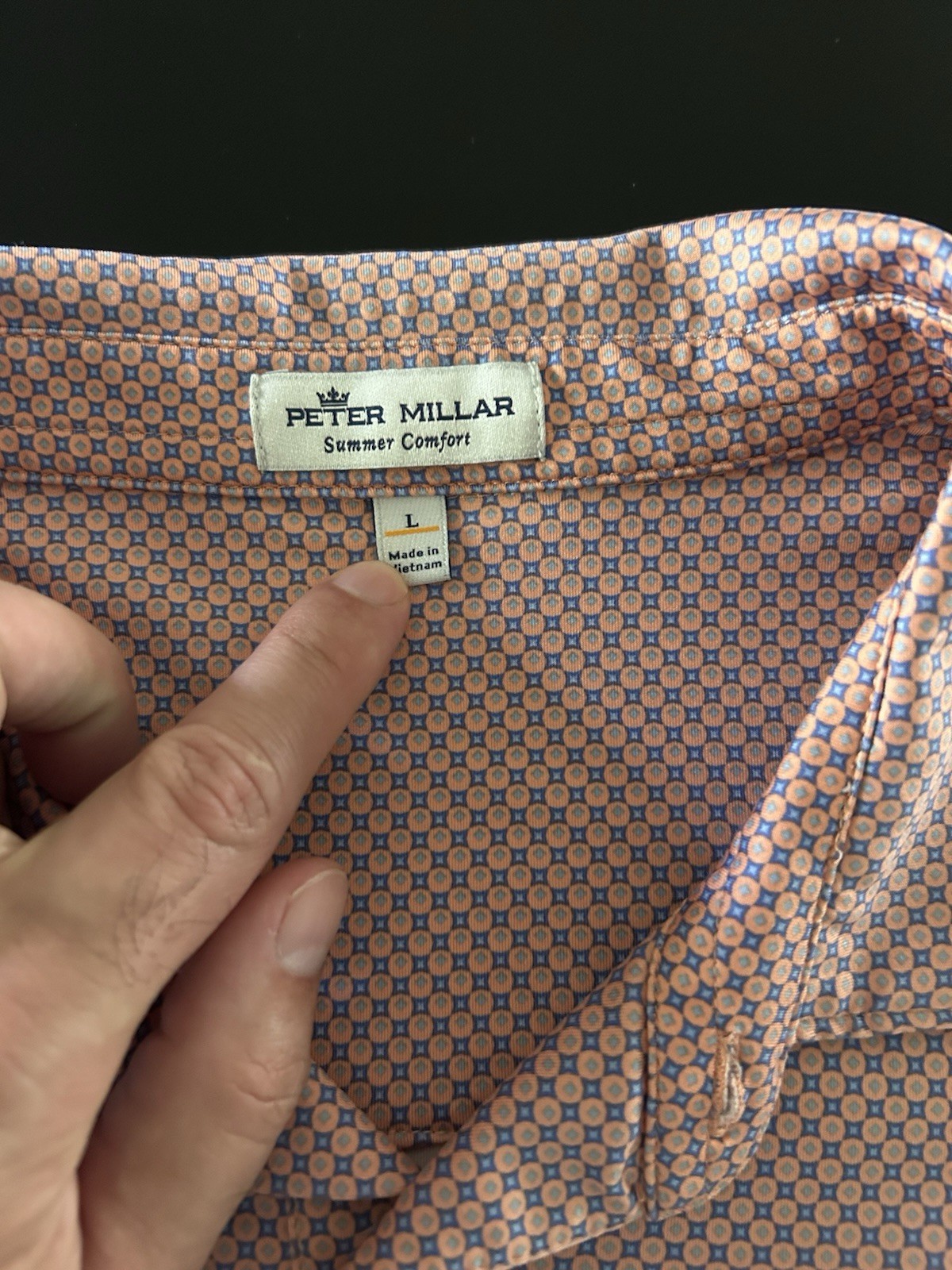 Disney World Peter Millar Summer Comfort Performance Polo Large Men’s