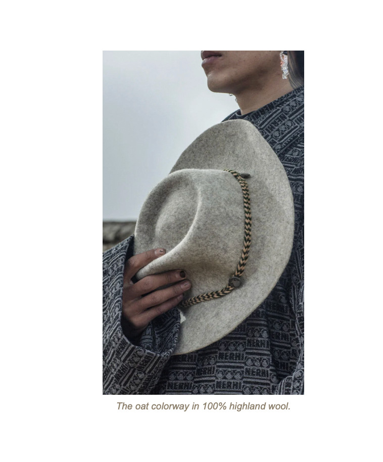 100% Handmade Tibetan Yak & Wool Felt Fedora Artisan Cooperative Sustainable