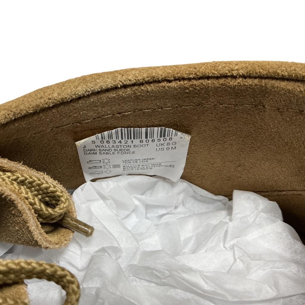 Clarks Wallaston Boots Mens 9M Dark Sand Suede Chukka Moc Toe Casual Lace Up