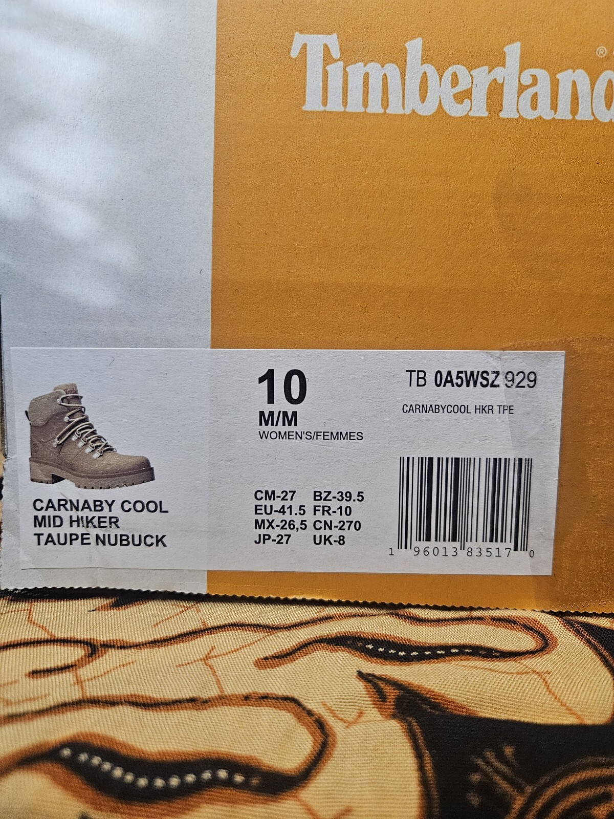 New Timberland Women’s Carnaby Cool Hiker Boots NIB US 10 A8519