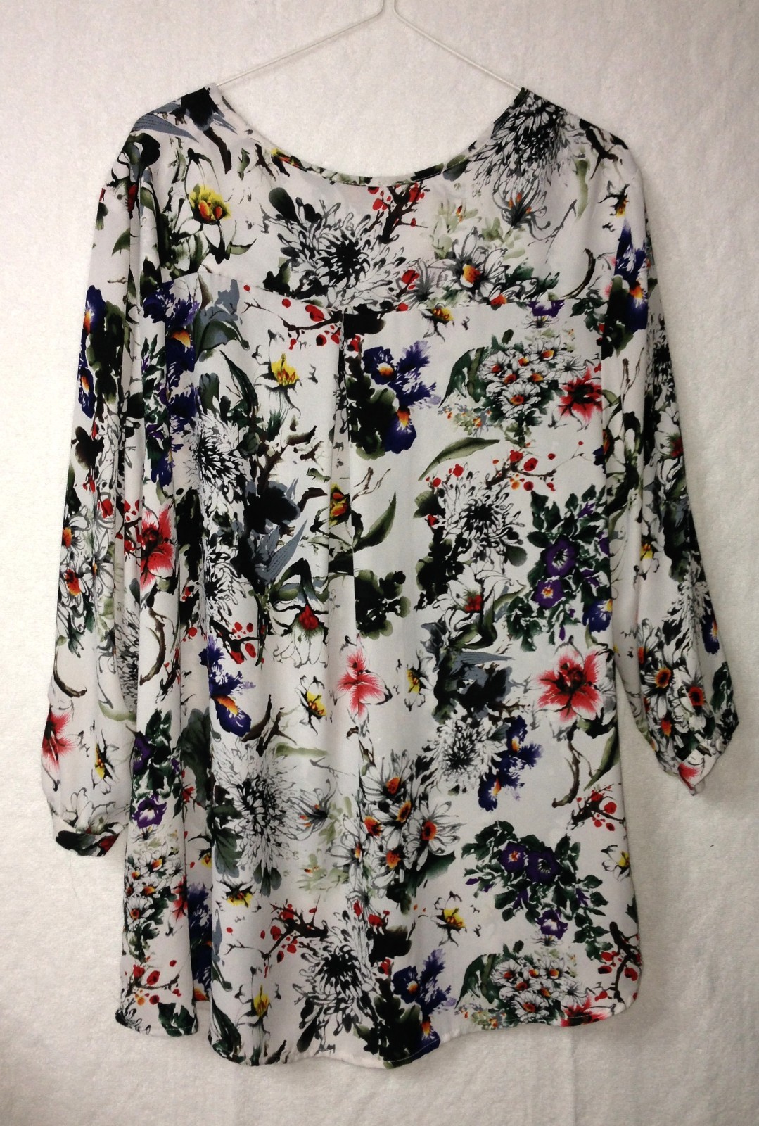 Dalia Assorted Flower Print Blouse (Size 2X) Breathable Material 100% Polyester