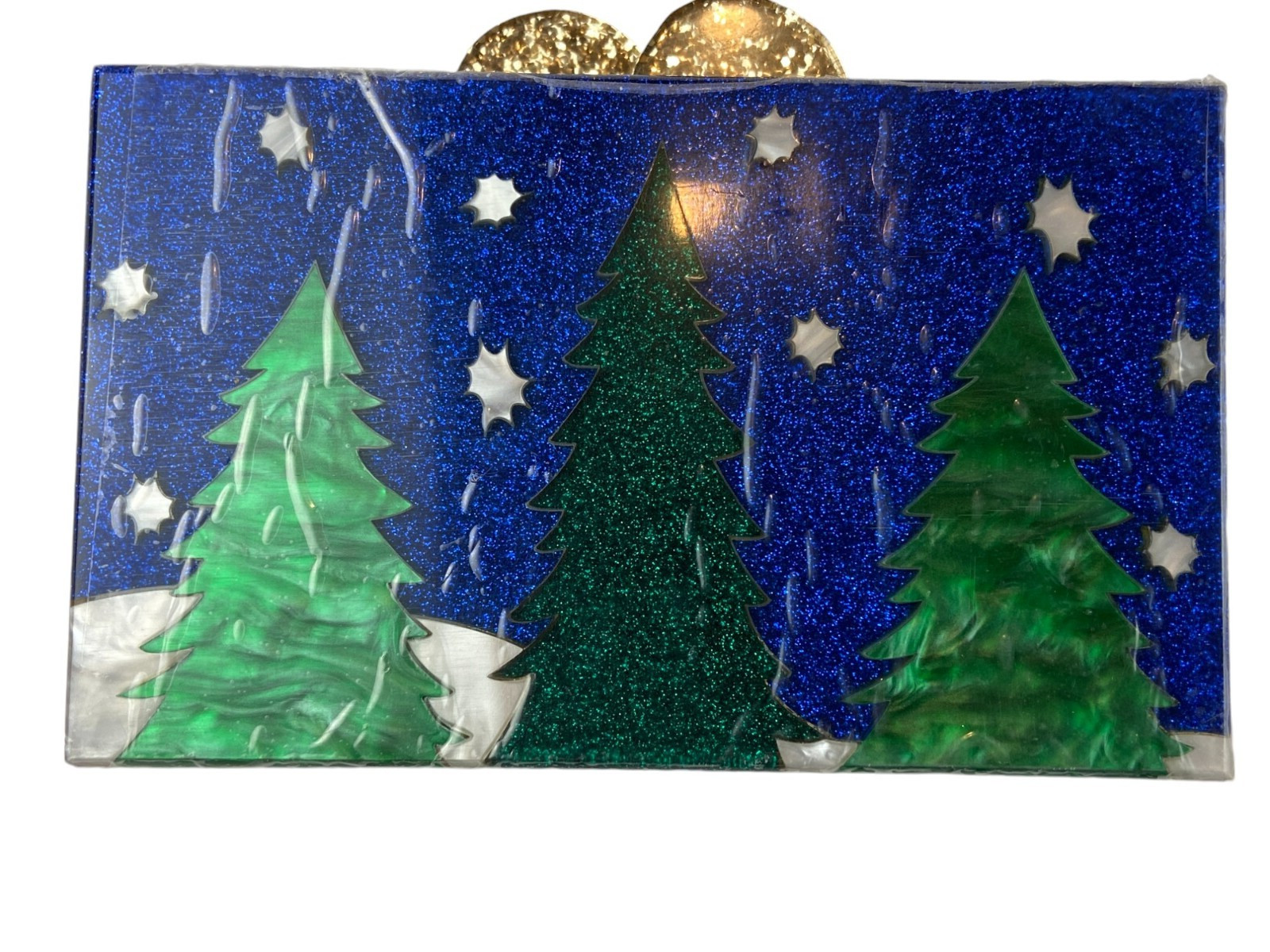 Elizabeth Sutton Collection Clutch Aspen Detachable Gold Plated Chain Strap NWOT