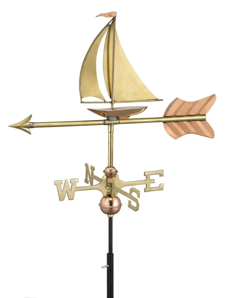Good Directions Polished Copper Roof-mount Sail Weathervane|22406
