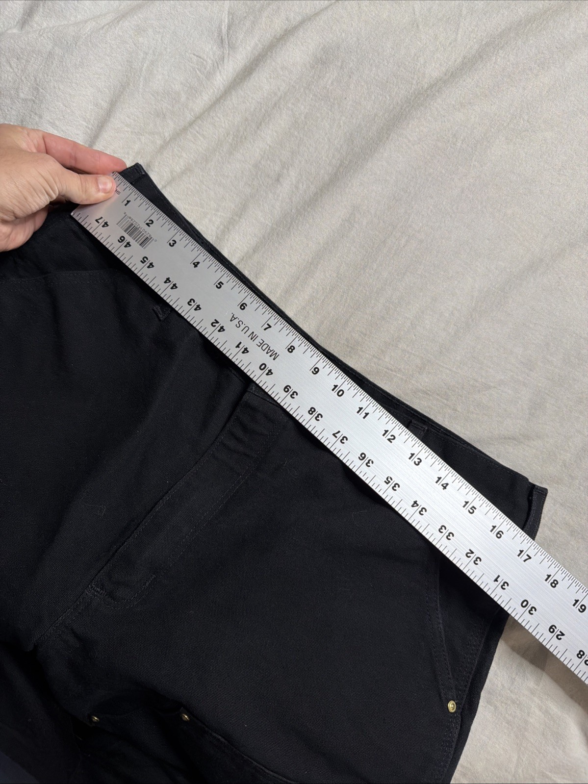 Carhartt Double Knee Black Carpenter Pants B01 BLK Size Loose 34X31