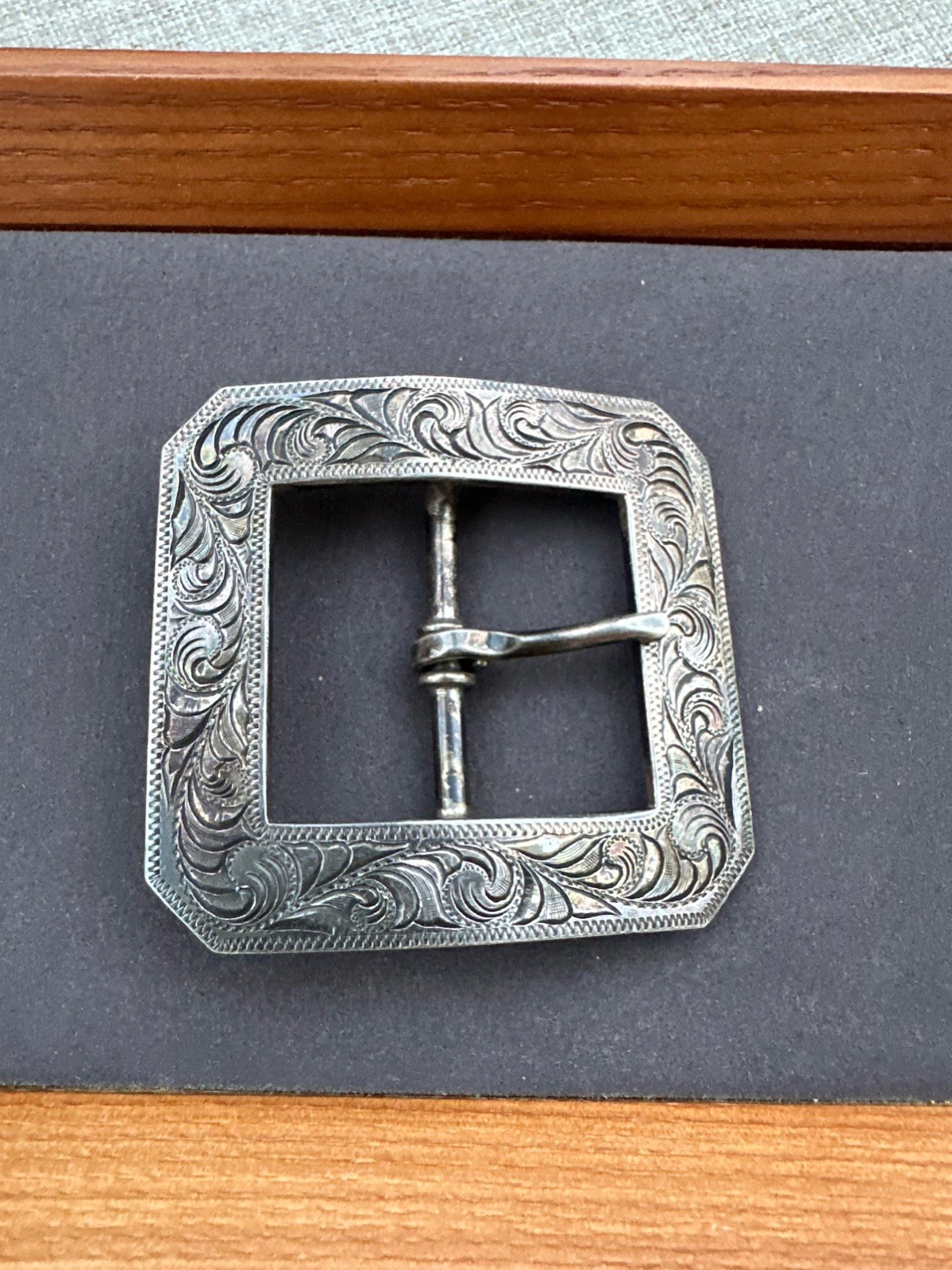 D.A. Harris Sterling Silver Belt Buckle Signed