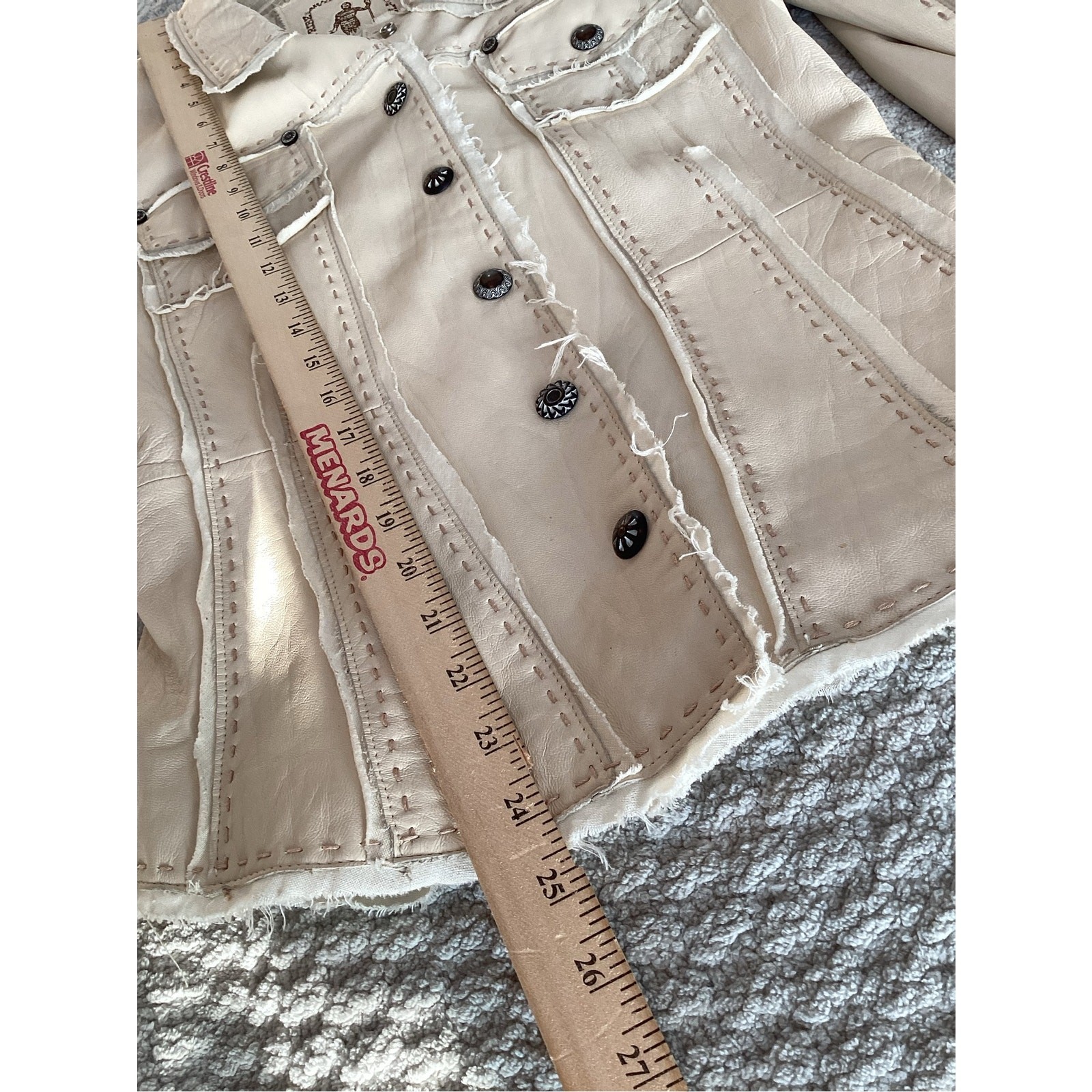 My Tribe Handmade Boho Lambs leather Jacket USA womens size medium