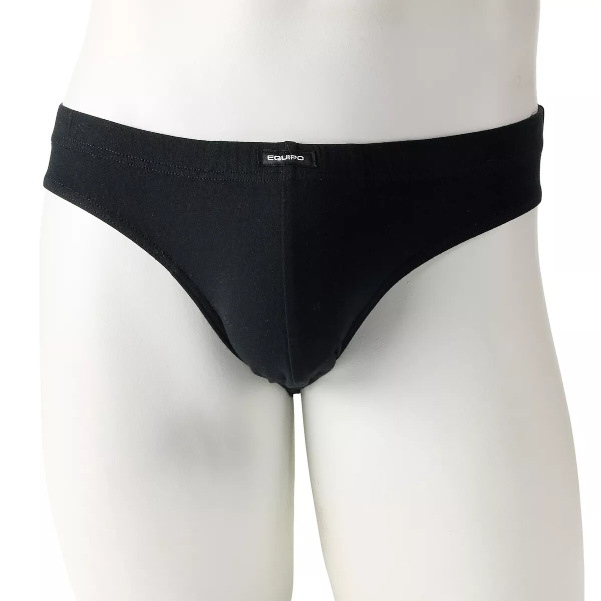 Men’s equipo 5-pack Solid Bikini Briefs (Black) No Fly Premium Cotton Underwear