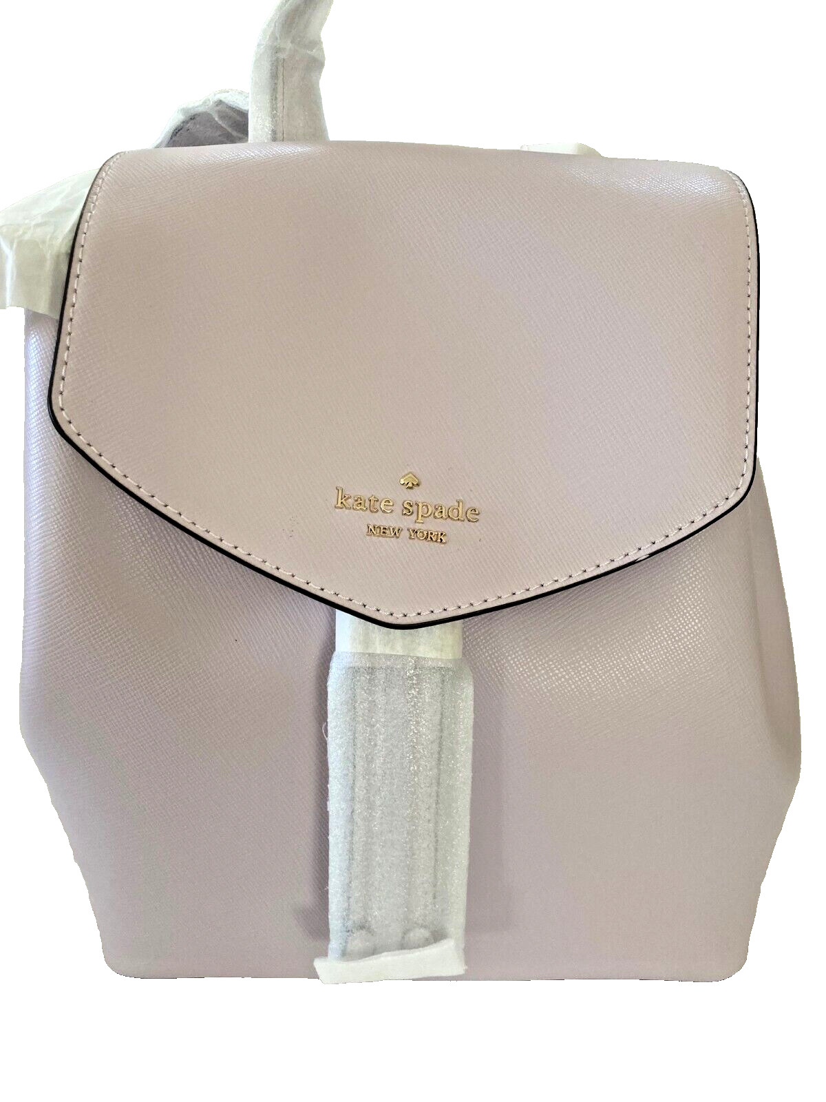 Kate Spade Lizzie Saffiano Leather Medium Flap Backpack in Lilac Moon