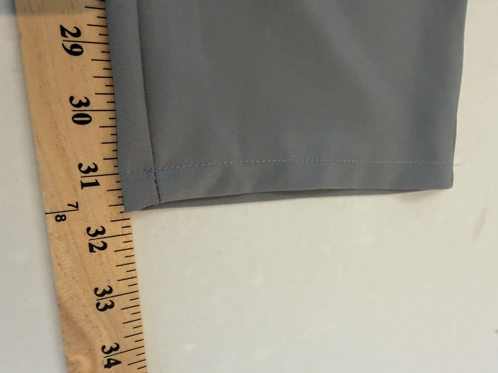 Men’s Generic Size L, Cotton Linen Lightweight Slacks, Grey, 36×32 Inseam