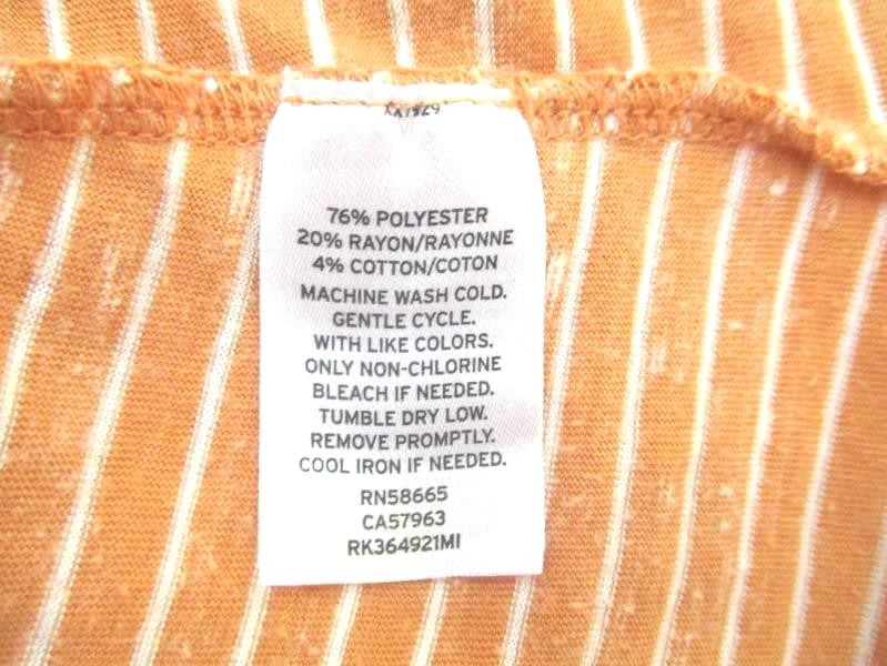Melrose & Market Orange Striped Open-Back Top Size M Women’s Pre-Owned