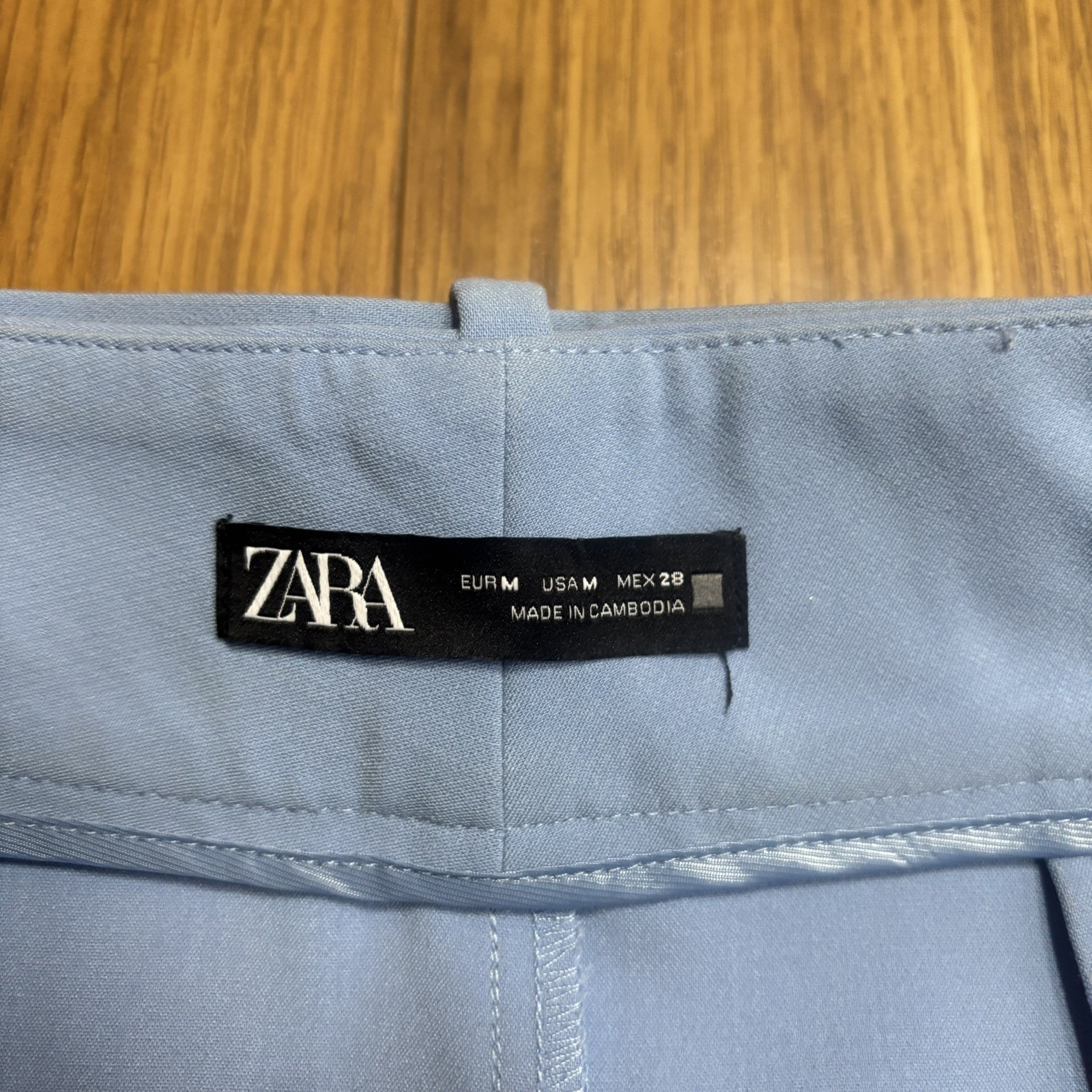 ZARA High Waisted Trouser Pants Fabric Belt M Office Siren Work Smart Corpcore