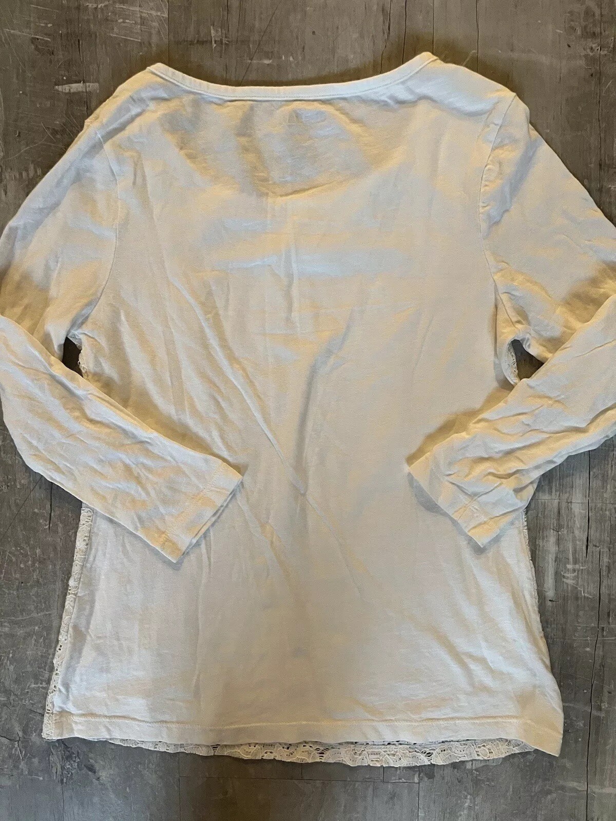 “Old Navy” Women’s Blouse, Size Small, With Lace Over Lay Ivory