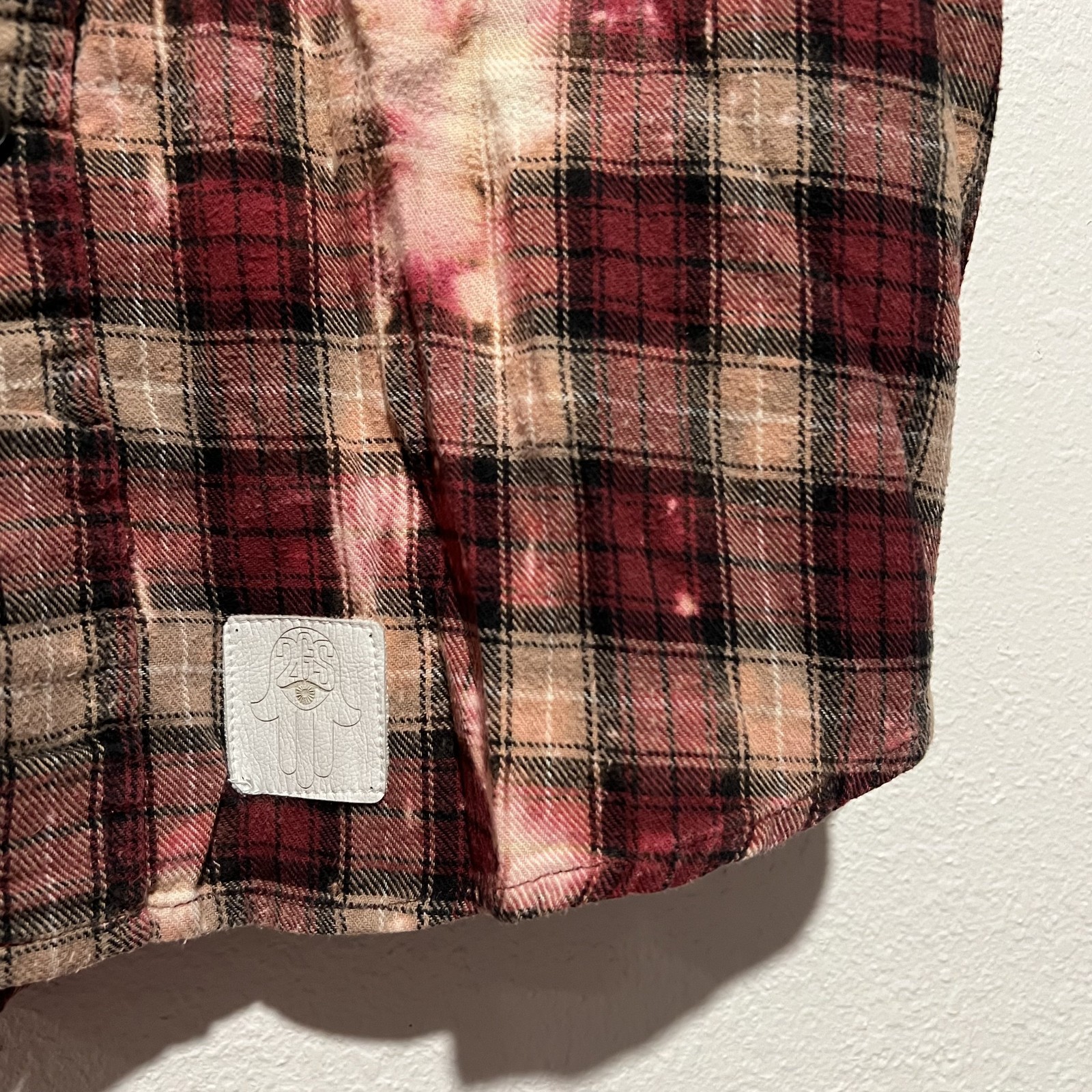 Two Gypsea Souls x Jimi Hendrix Upcycled Flannel Distressed & Bleached Band A5
