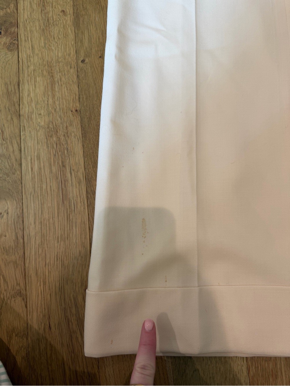🤍 St. John Cream Wide Leg Trousers Size 4 🤍