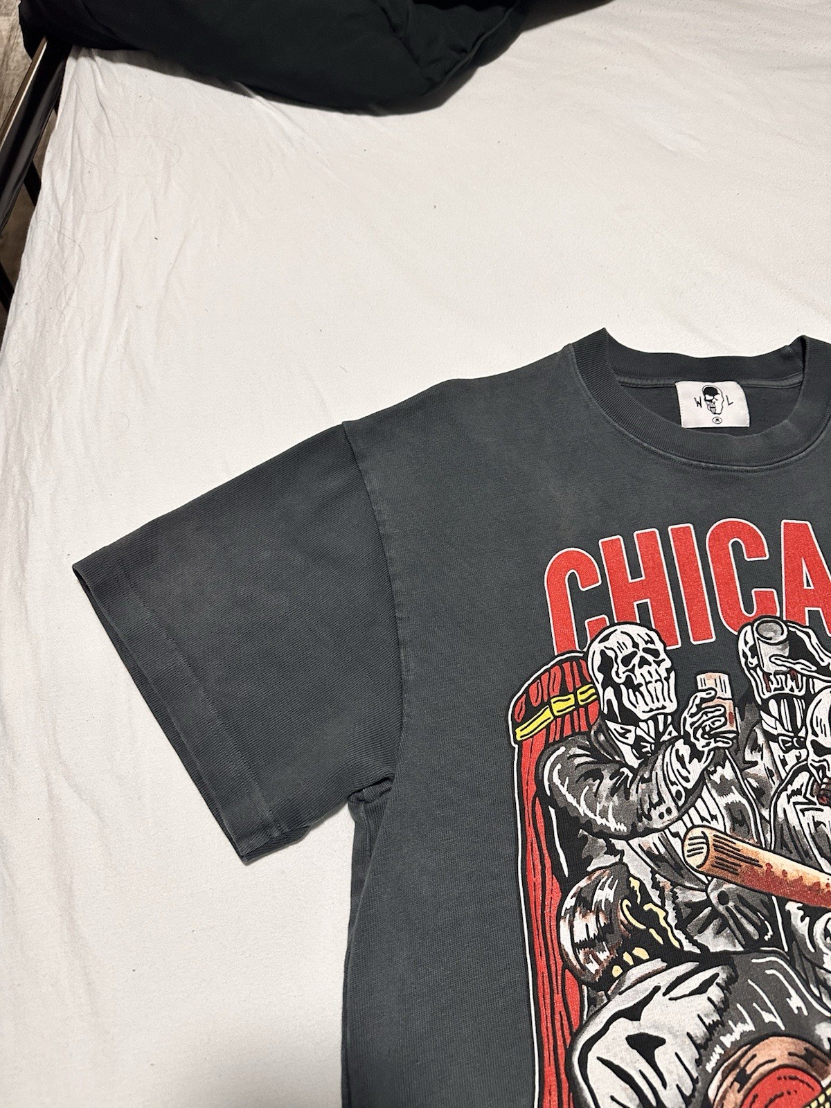 Warren Lotas Shirt Men M Black Boss Of The Windy City Al Capone Skeleton Graphic