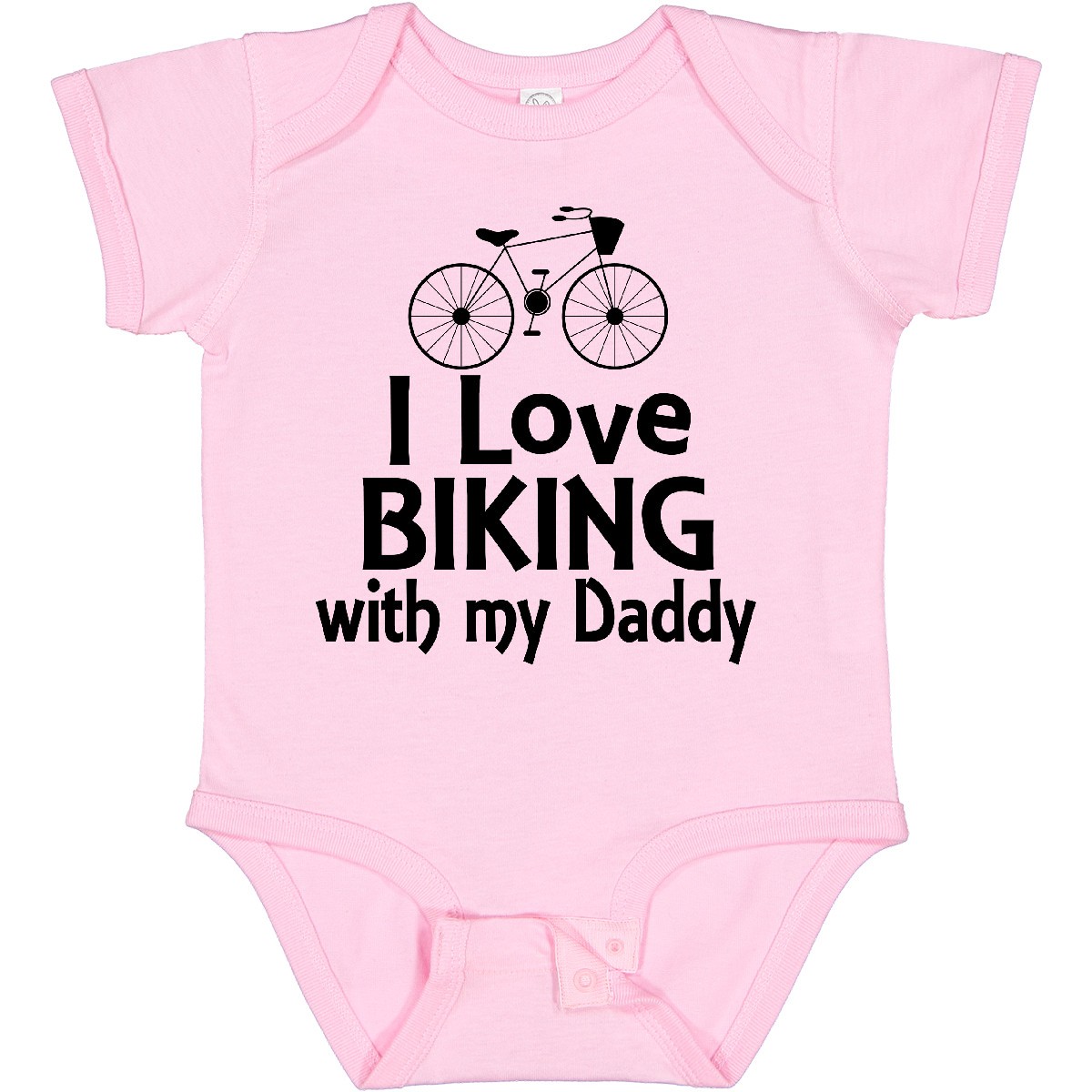 Inktastic I Love Biking With Daddy Baby Bodysuit Bicycling Childs Exercise