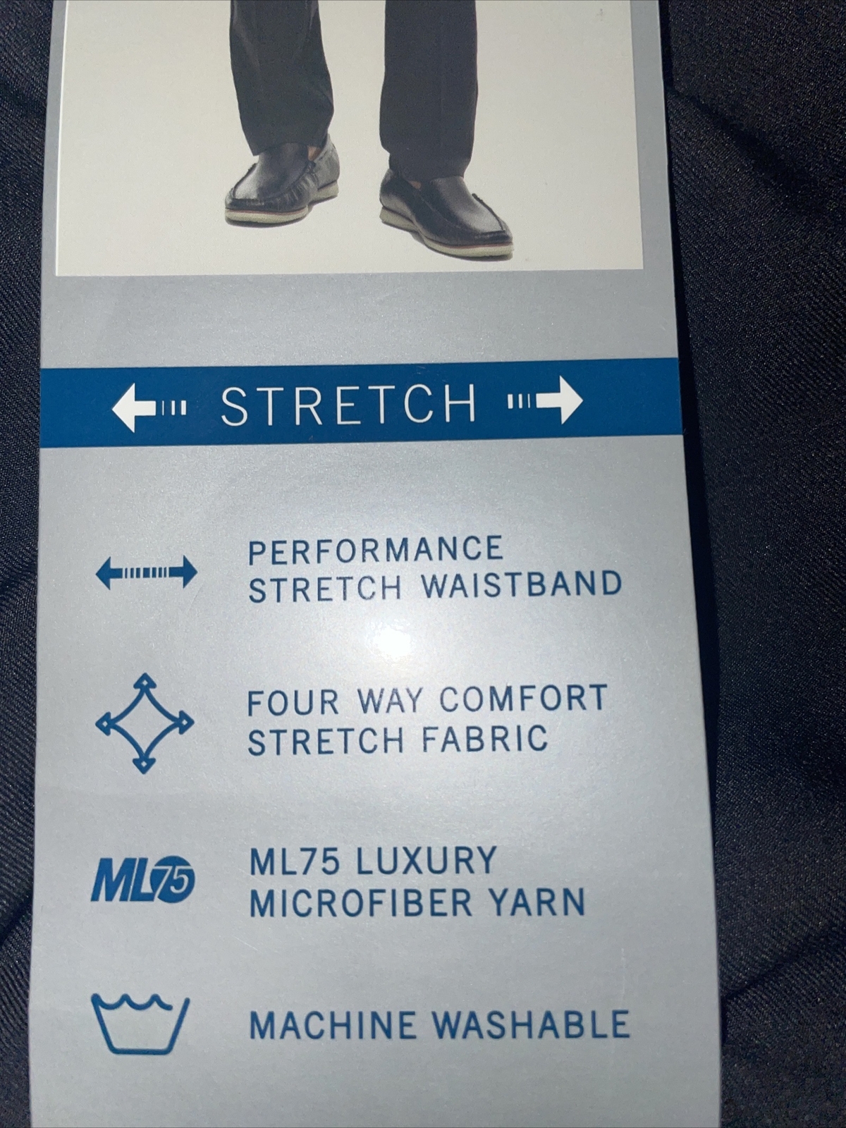Men’s Greg Norman Black 36 x 30 Performance Classic Pants