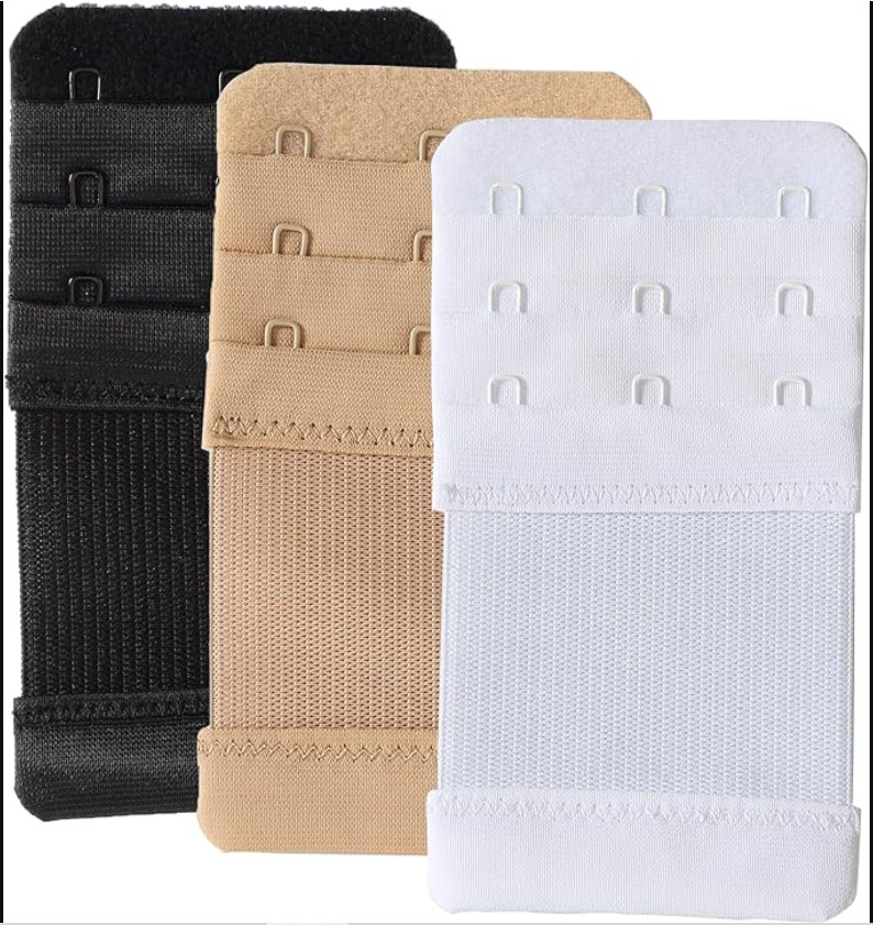Bra Extender 3-Row (2/3/4 Hook) – Adjustable for Maternity Strapless & Tight Bra