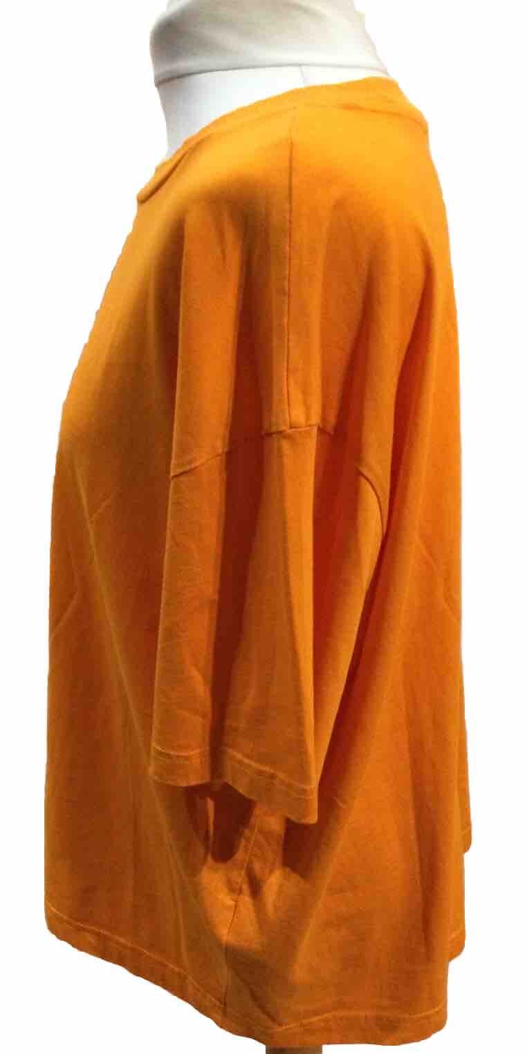 PRIMARK Bright Orange Round Neck Cotton Jumper U.K. 14-16