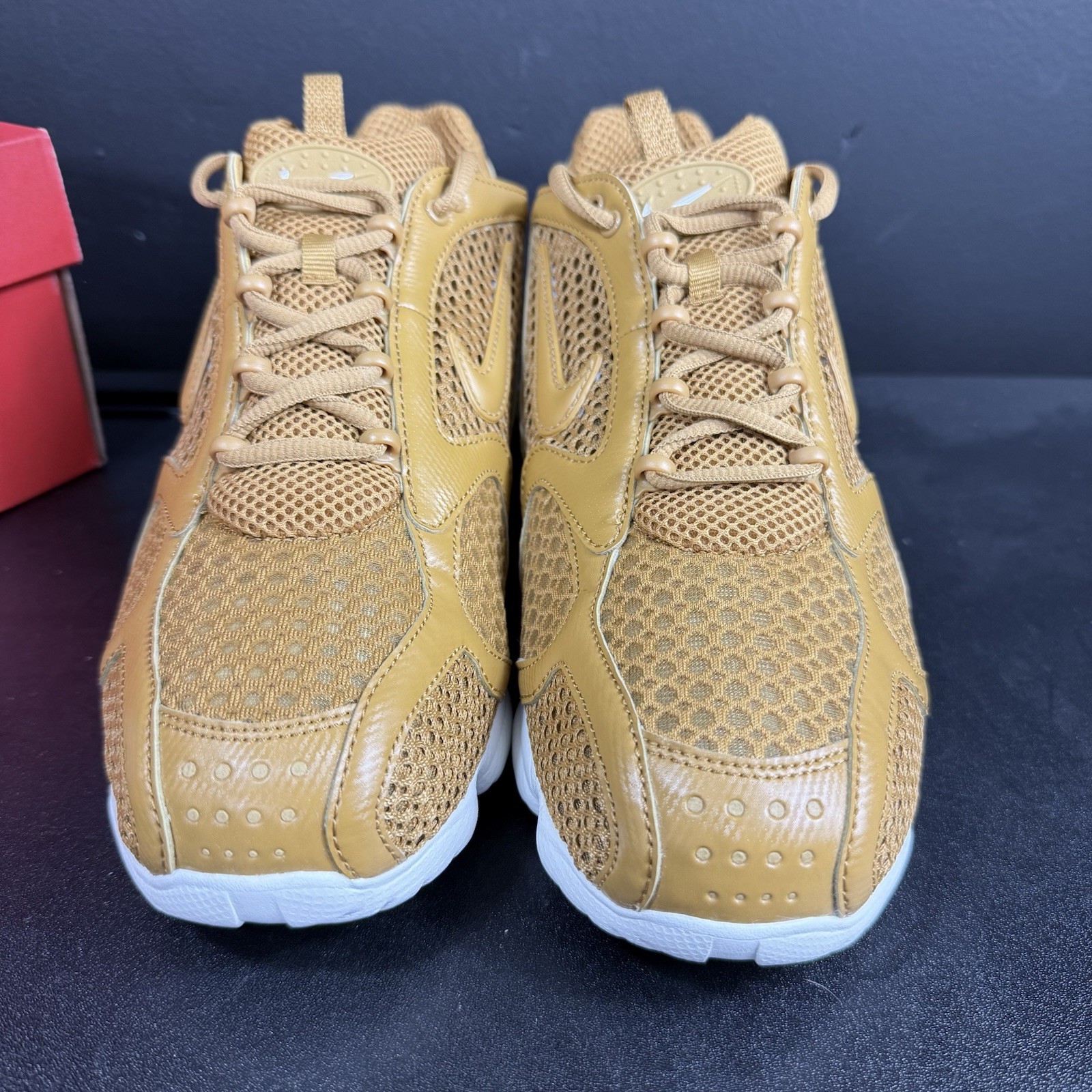 Nike Air Zoom Spiridon Cage 2 Men’s Size 11 Wheat/White-Sail HQ3552-799 Sneakers