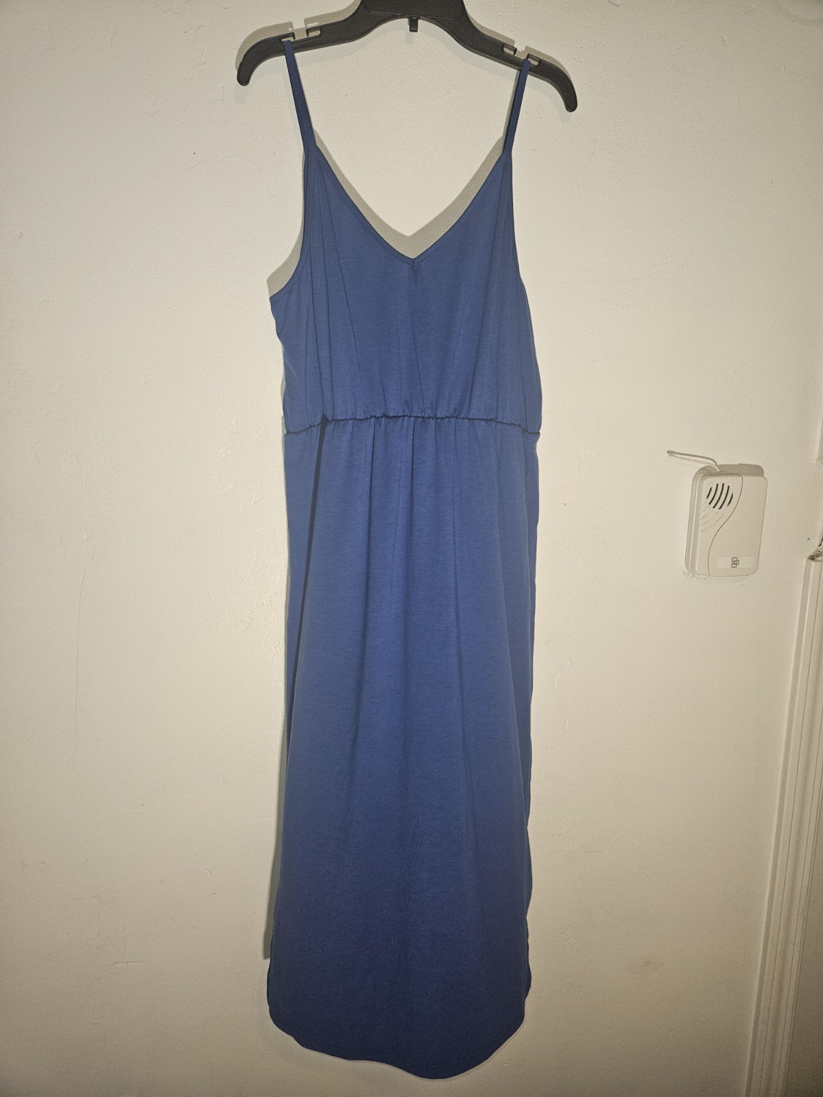 SHEIN Blue Solid Maxi Dress Womens XL V-Neck Sleeveless Strappy Stretch