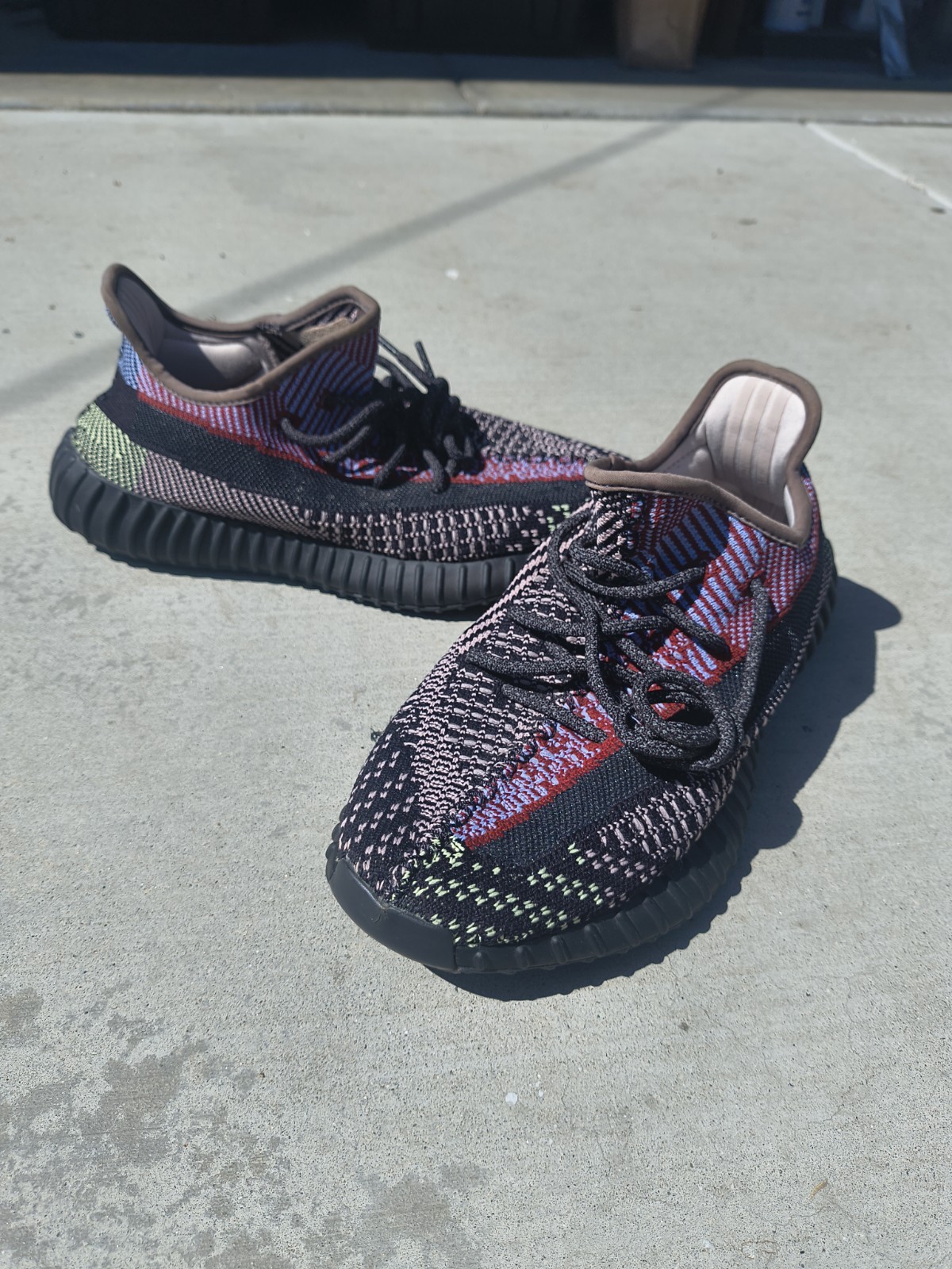 Adidas Yeezy Boost 350 V2 Yecheil Non-Reflective Black Multi Mens Size 8 Shoes