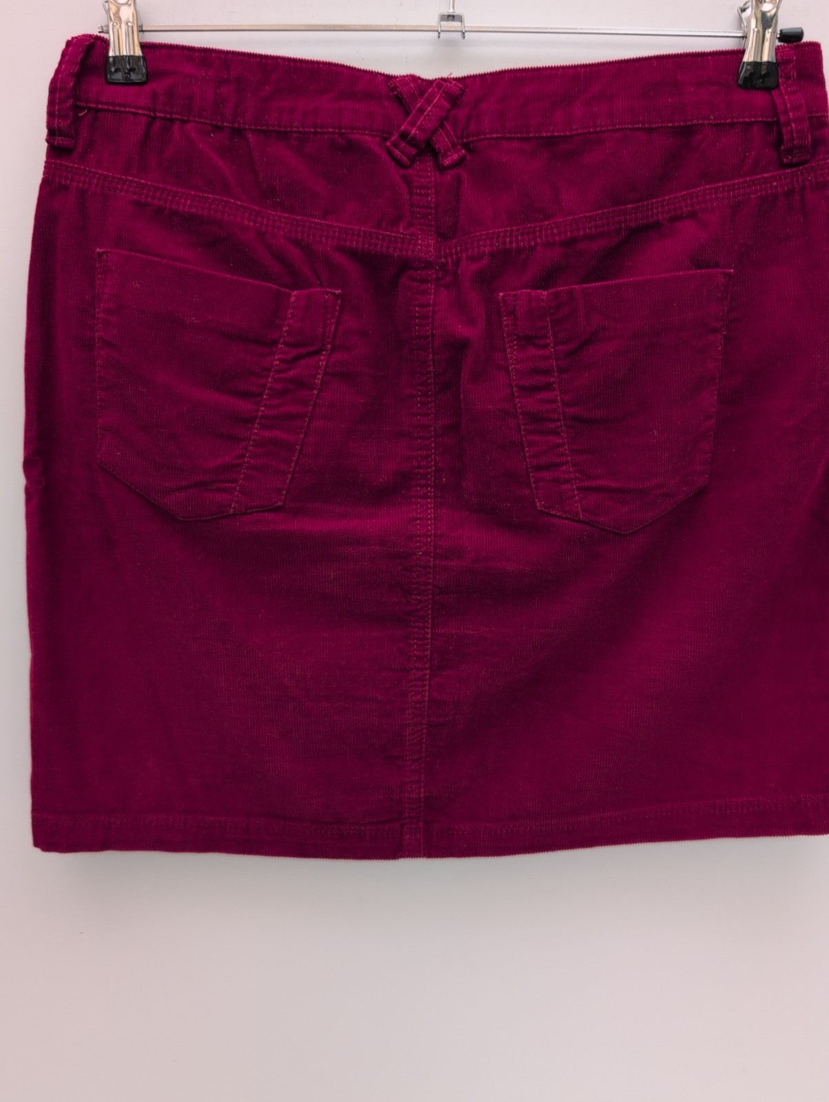 M&S Indigo Collection Corduroy Mini Skirt in Berry Colour Size UK 14 Length 18″.