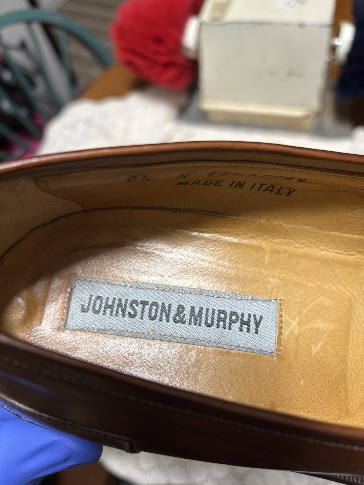 Johnston & Murphy Made in Italy Brown Tassel Loafer Mens Dress Shoes 8.5 M