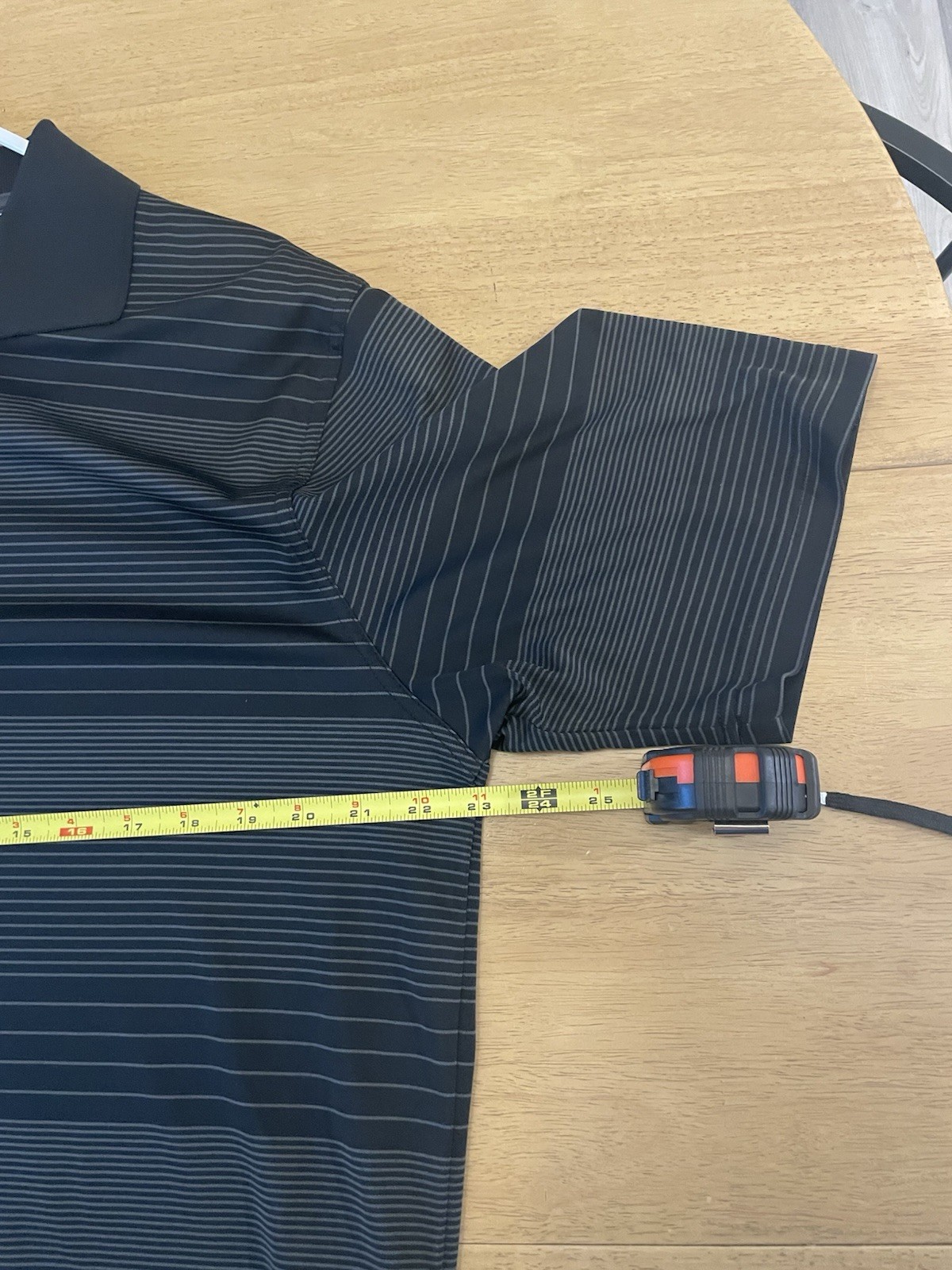 Ashworth Modern Men’s Striped Golf Polo Black Gray L