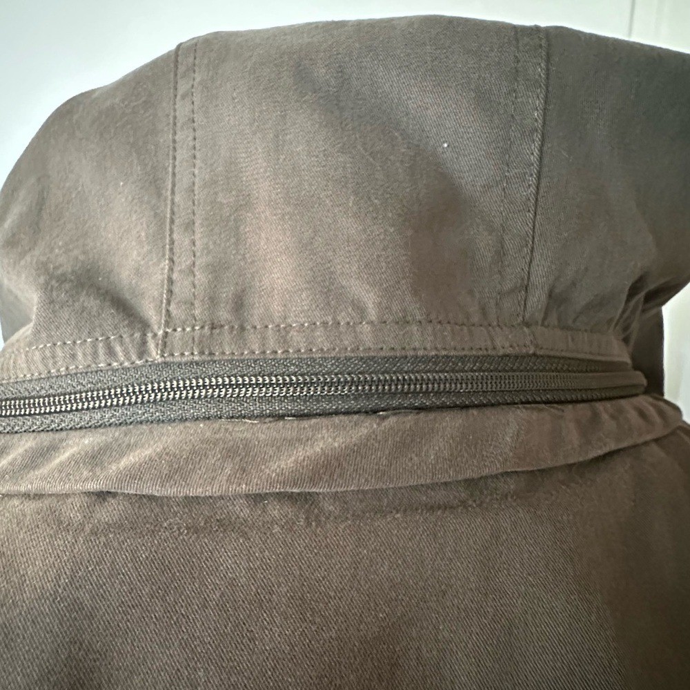 Soia and Kyo Harri Hooded Utility Coat in Olive Green. Size S/P.