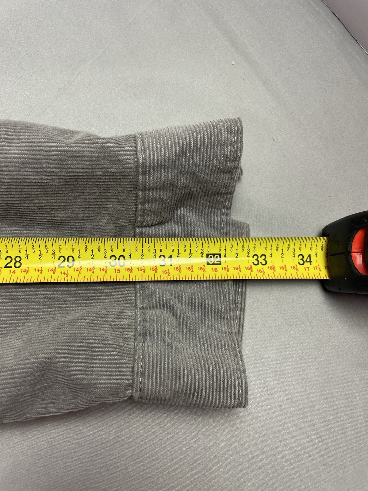 Gap Corduroy Button Up Jacket Mens XL Grey 99% Cotton 1% Spandex Stretch 52-54