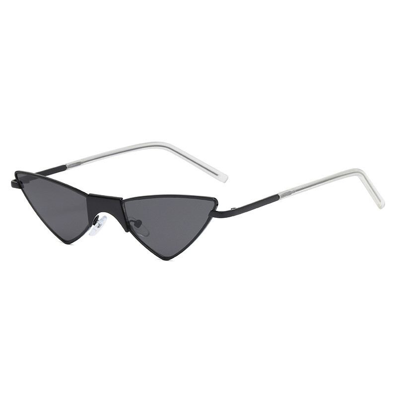 Trendy Cat Eye Sunglasses Retro Triangle Narrow Glasses Party Prom Street Shot