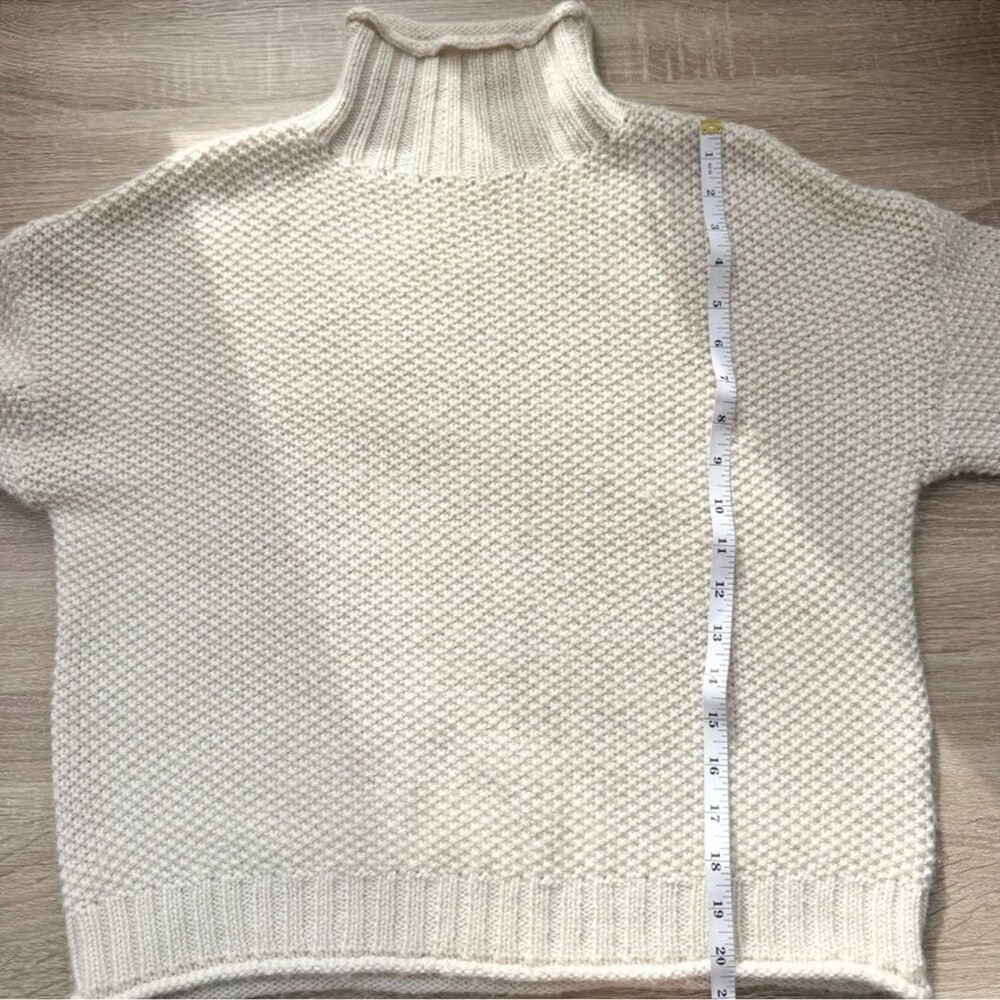 Reformation Poste Baby Alpaca Turtleneck Knit Sweater Cream XS