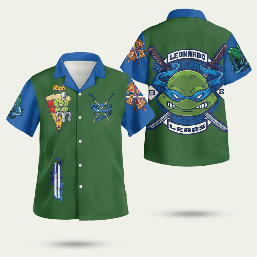 Teenage Mutant Ninja Turtles Leonardo Hawaiian Shir