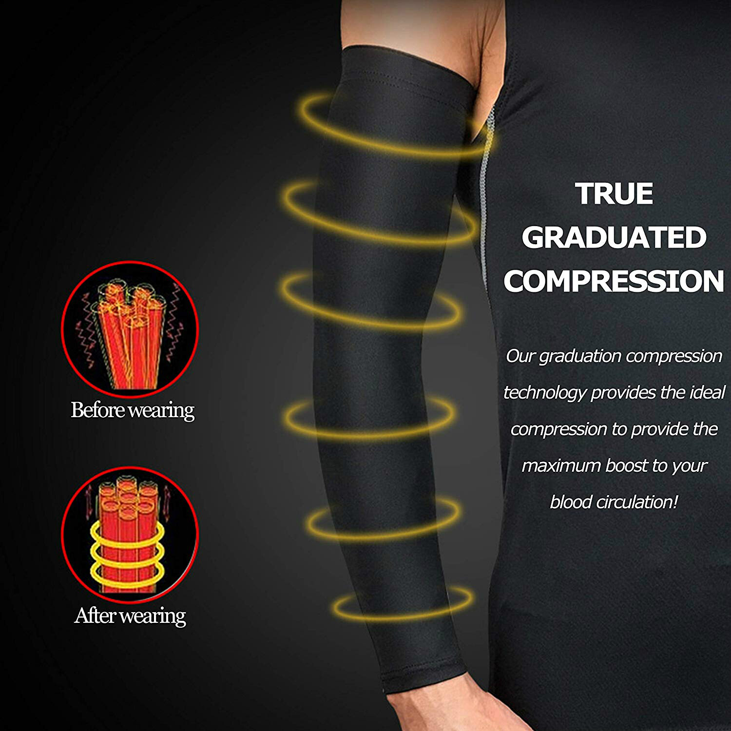 UV Sun Protection Arm Sleeves Tattoo Cover Up UPF 50 Compression Cooling Sleeve