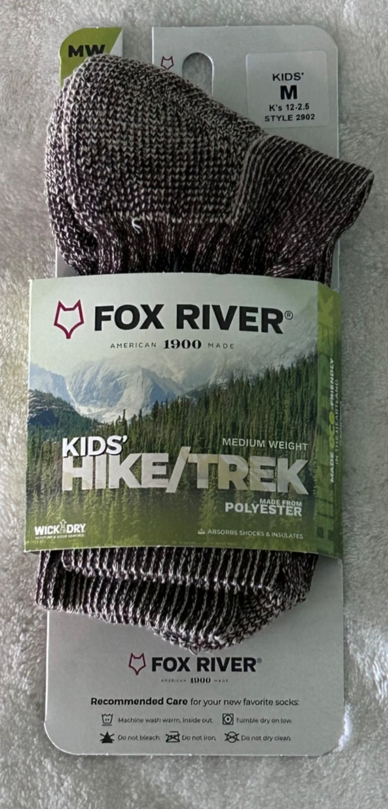 Fox River Kids Boy Girl Hike Trek Socks M Size Medium Weight New