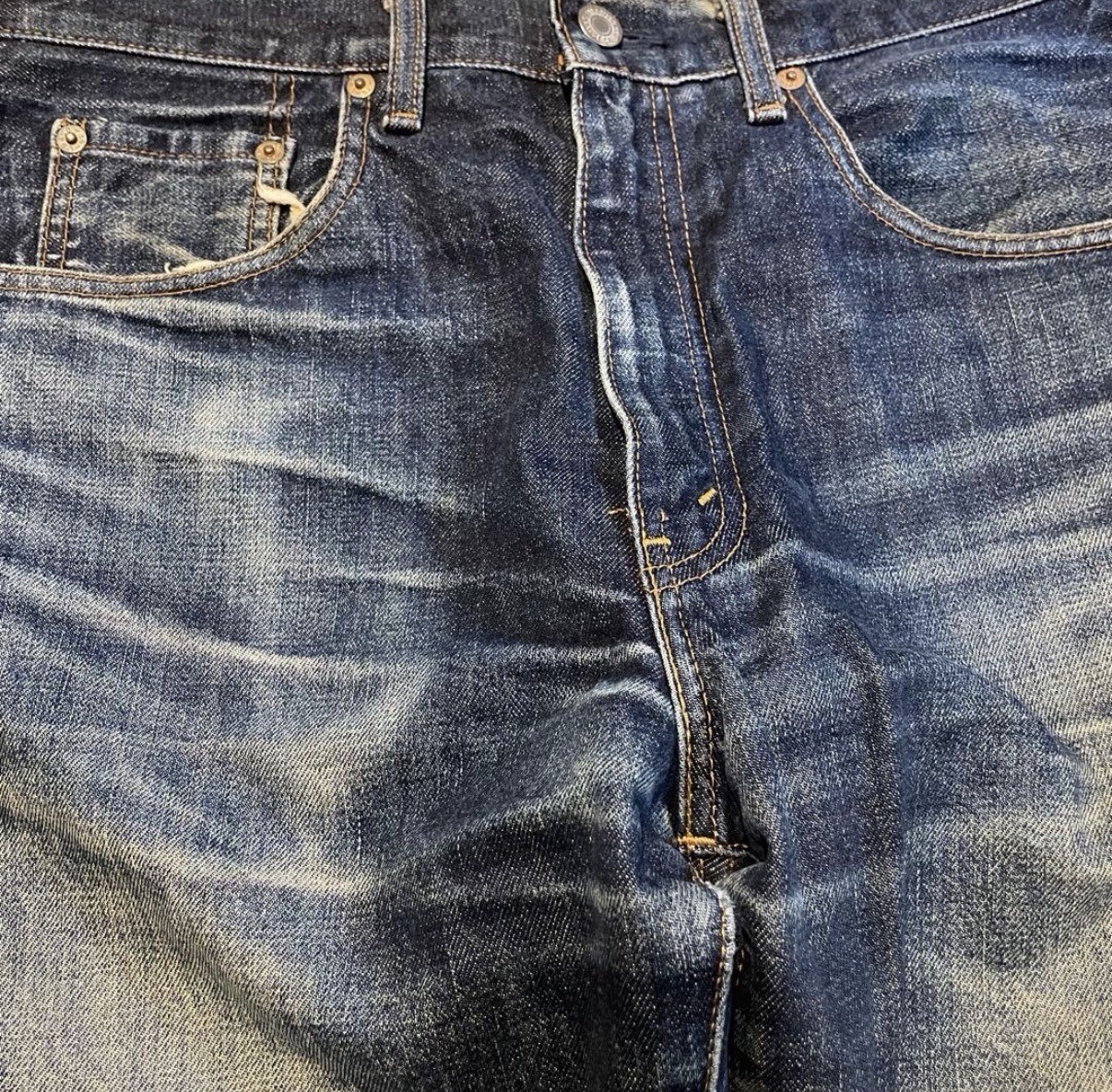 Levi’s 502XX Vintage Selvedge Grunge Wash Made in Japan Jeans W32 L36 Indigo