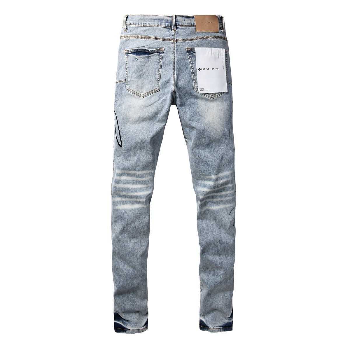2026 New purple brand personality Fashion Slim Fit Leisure BLUE Jeans .
