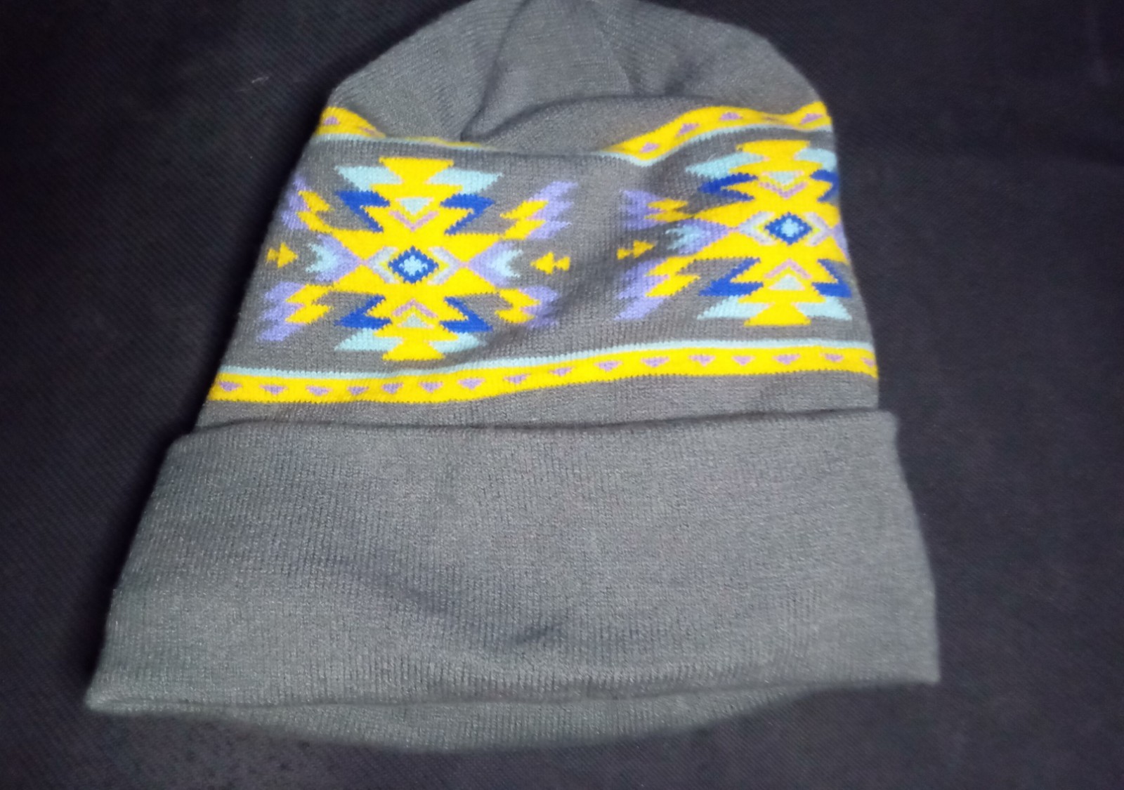 Native American Indian Navajo Print New League Beanie Never Worn