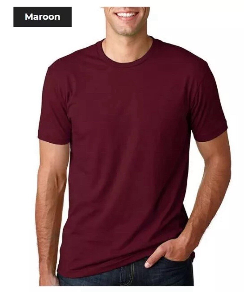 Next Level Apparel Unisex Cotton Plain Crew Neck Short Sleeve T-Shirt 3600 Lg.