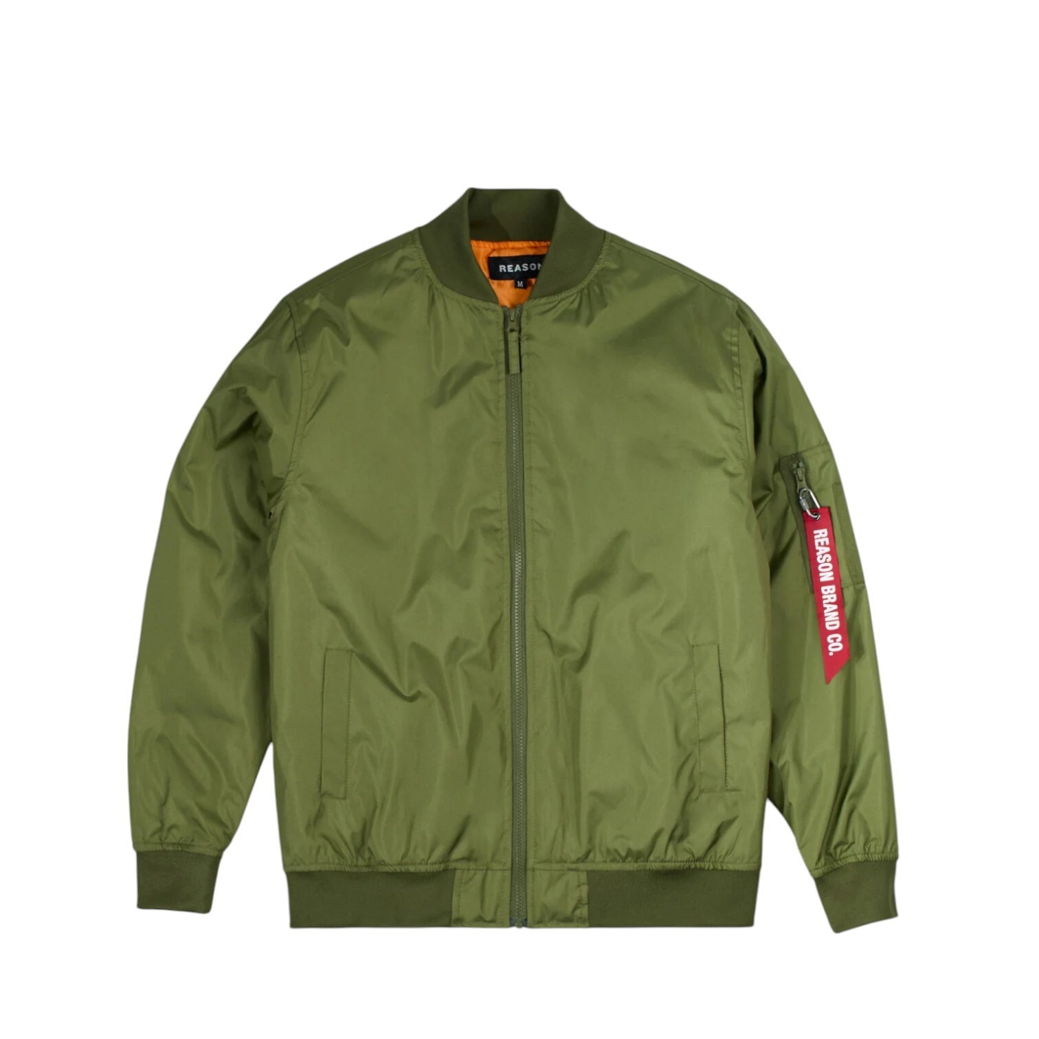 Reason Flight Tactical Bomber Varsity Jacket Green Men’s Size Large