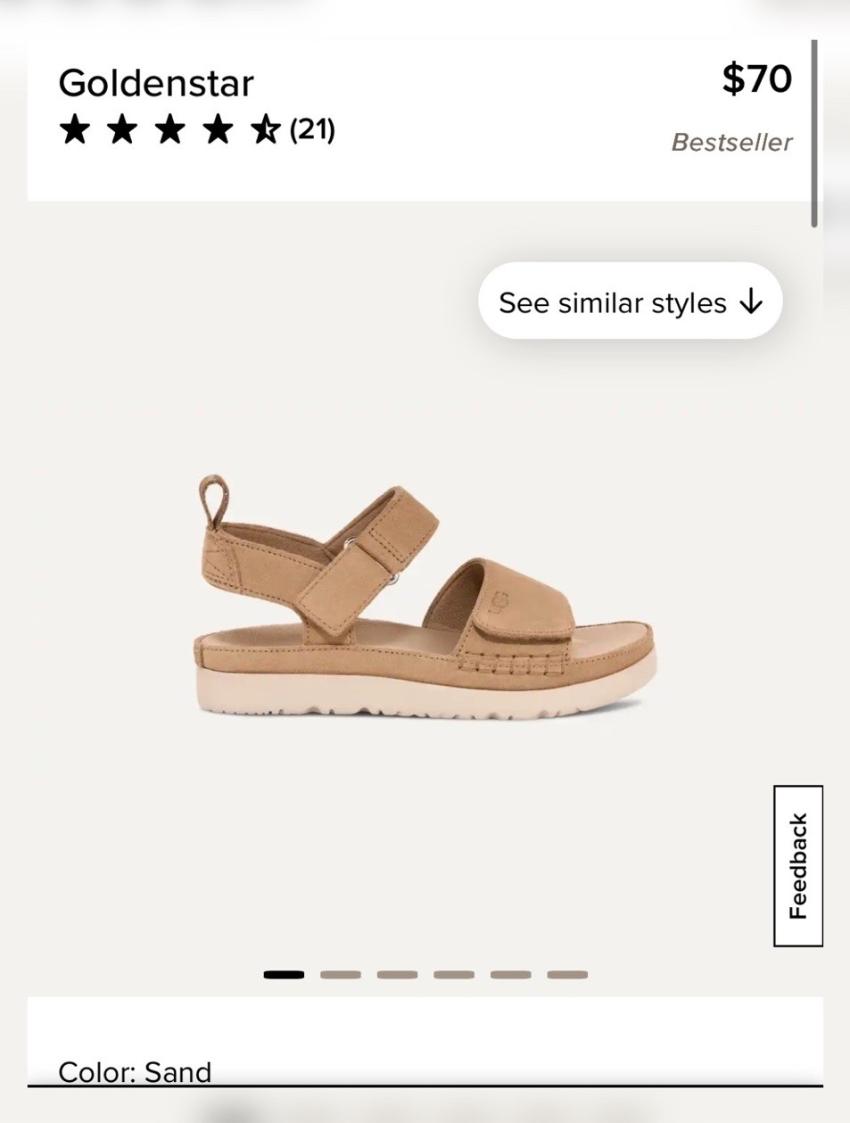 UGG Suede Strappy Sandals Beige Hook & Loop Adjustable Ankle Strap Big Kids US 4