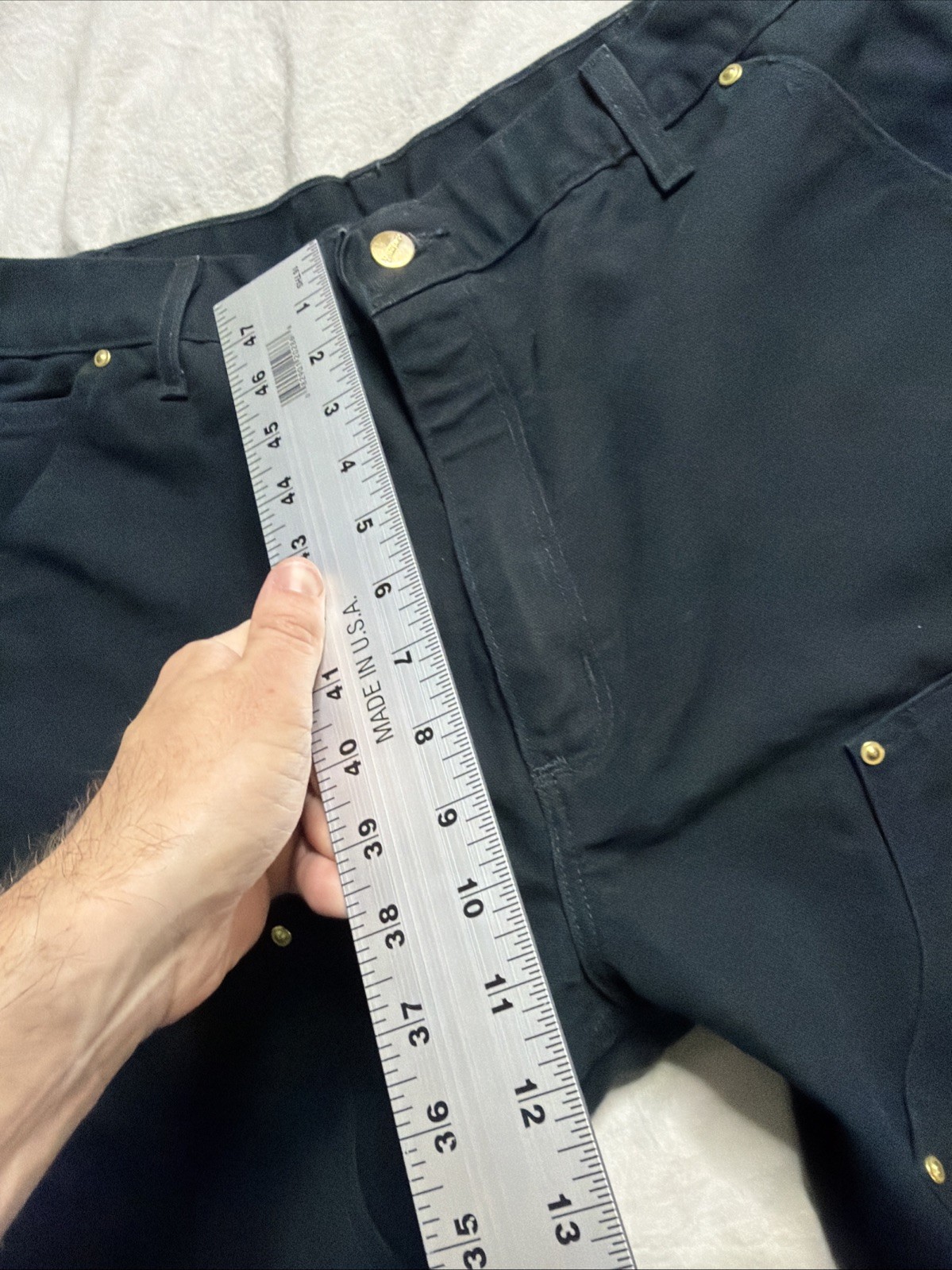 Carhartt Double Knee Black Carpenter Pants B01 BLK Size Loose 34X31