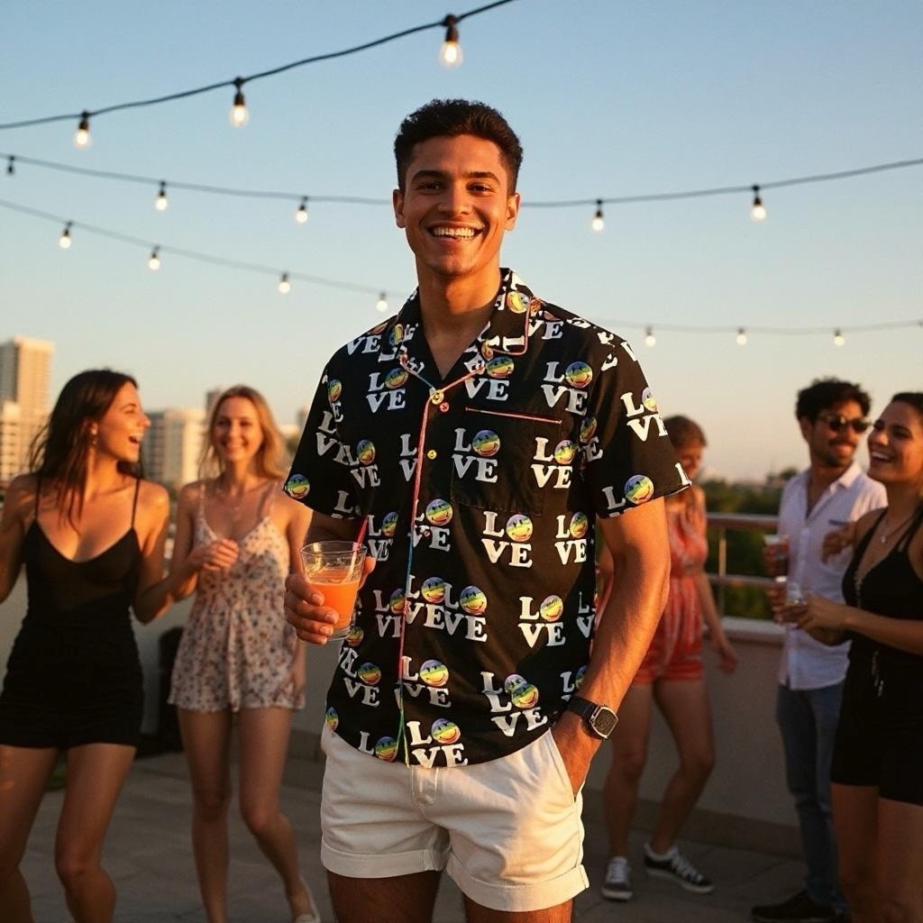 LGBT Pride Hawaiian Shirt – Colorful Rainbow Love Summer Button Down Shirt