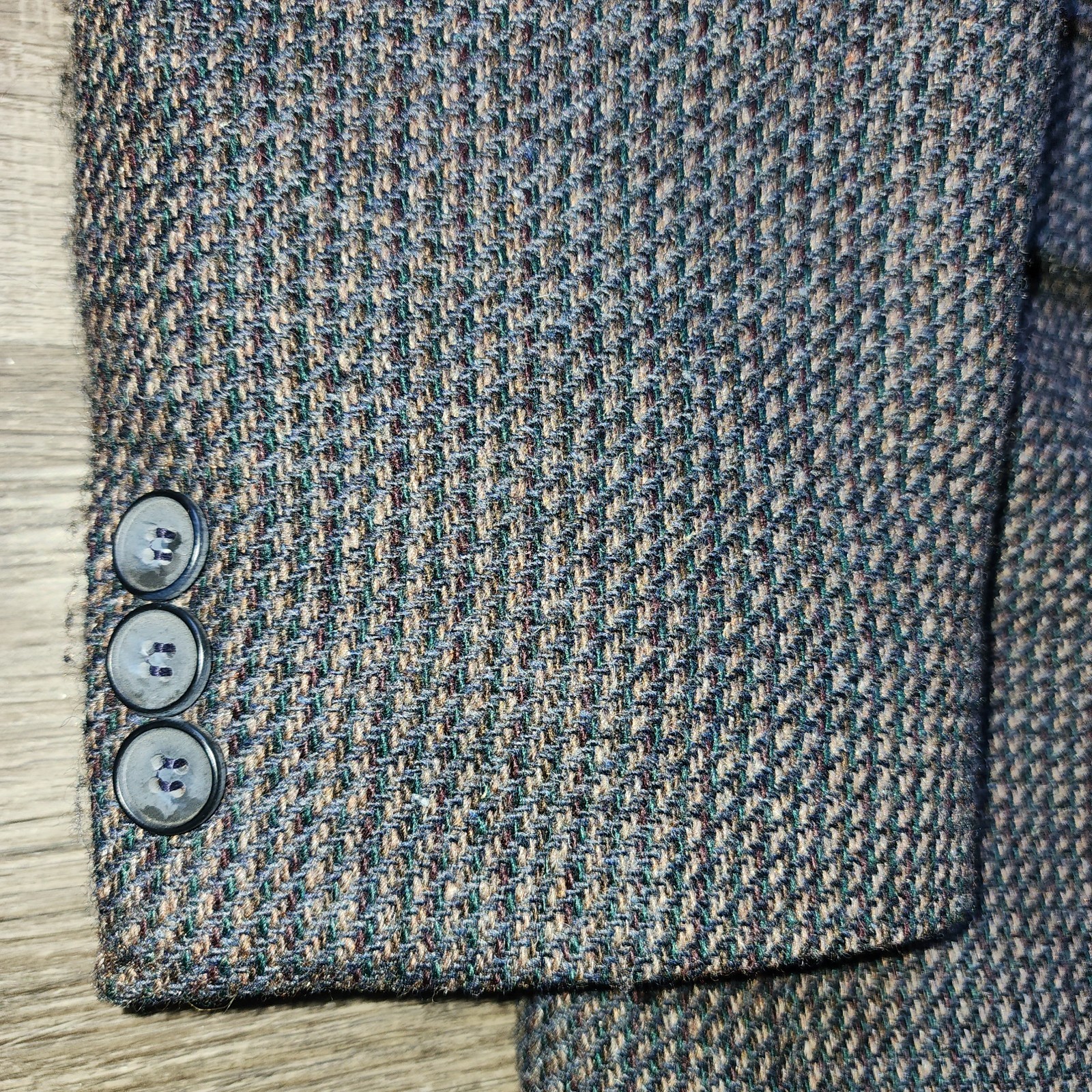 Vintage Haggar Men’s 44R Tweed Two Button Made In USA Sport Jacket Suit Blazer