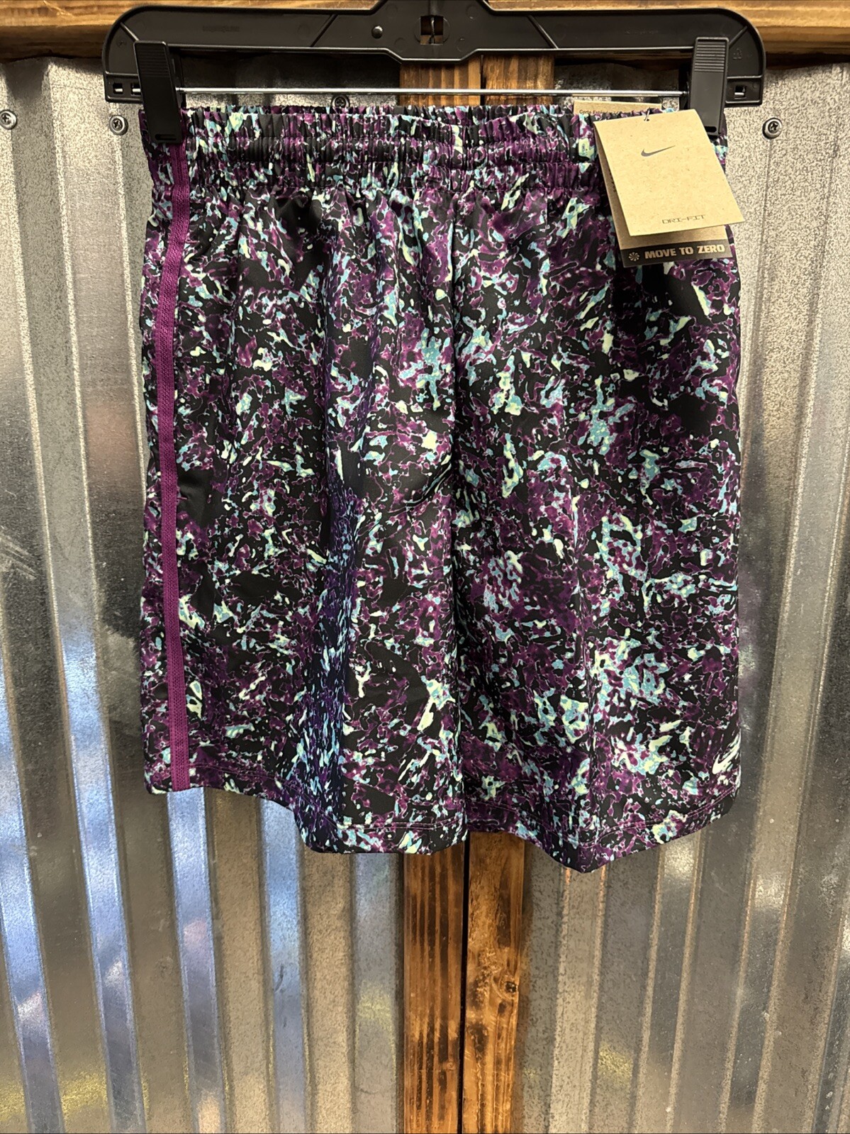 Nike Dri-Fit Shorts Youth Kids Boys Large Purple Blue FV0275-503 $32 Retail New